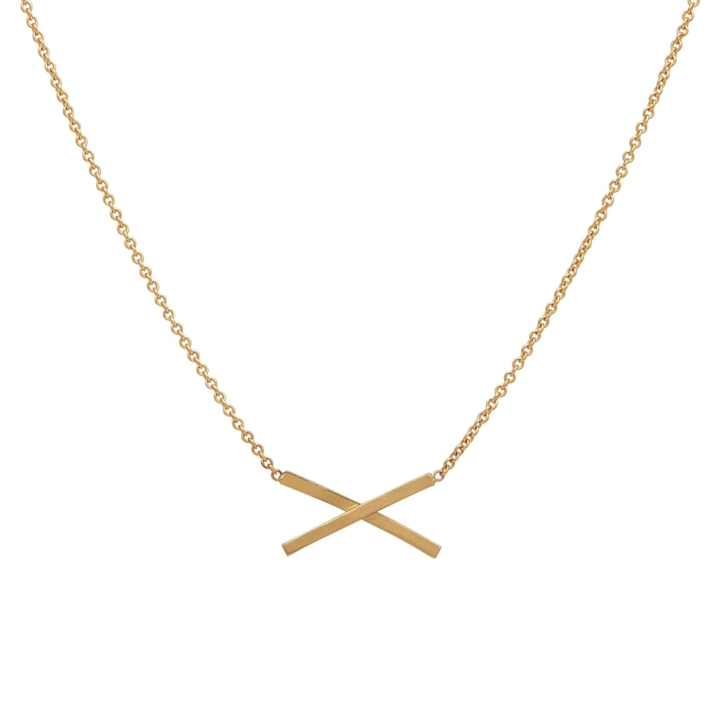 Mini X Necklace - Dainty Gold Pendant for Women, Trendy Layering Jewelry Gift for Her - Perfect for Everyday Wear, Date Nights & Special Occasions