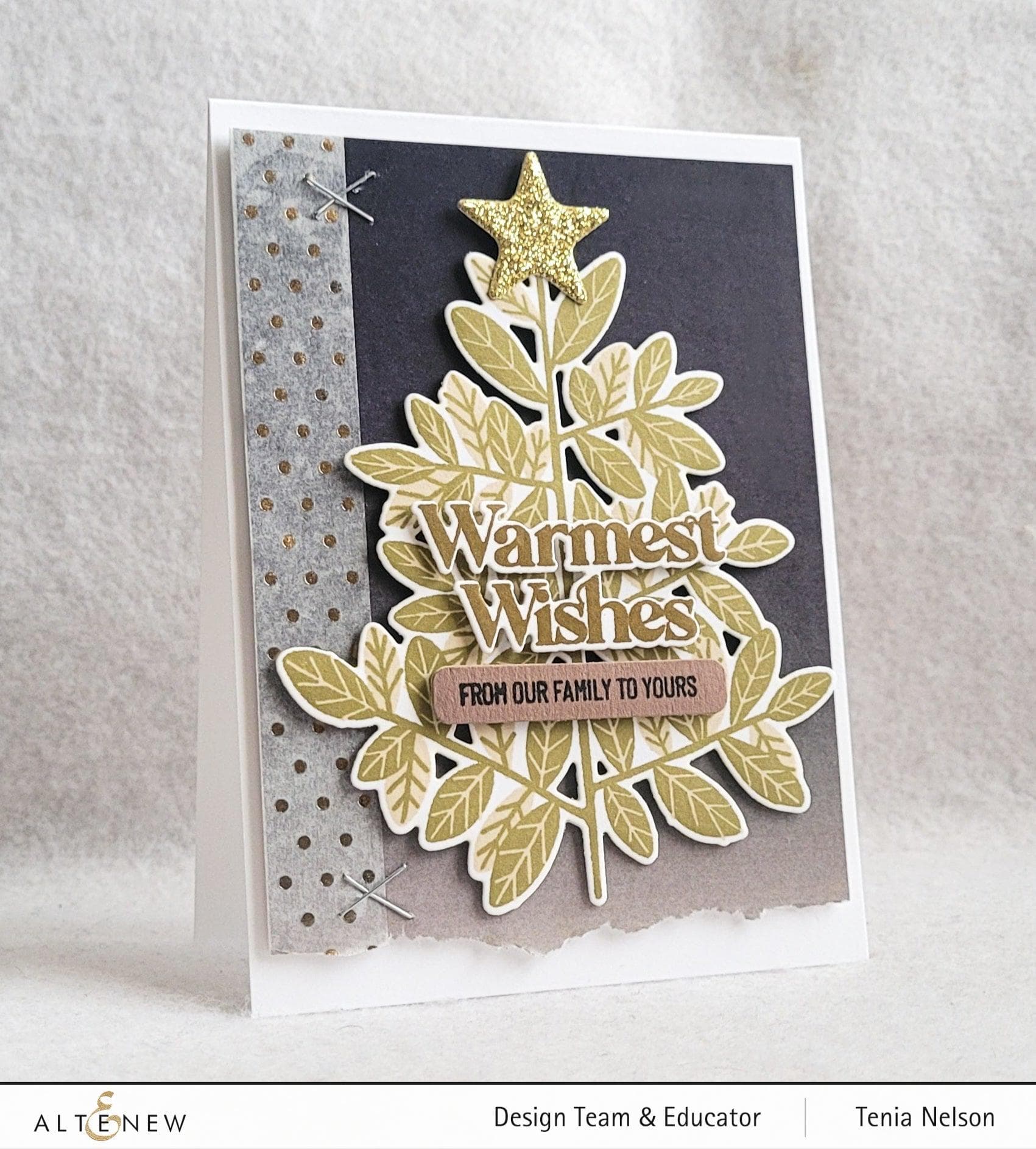 Festive Tree Stamp Set for DIY Holiday Cards, Scrapbooking & Gift Wrapping - Christmas Crafting Supplies