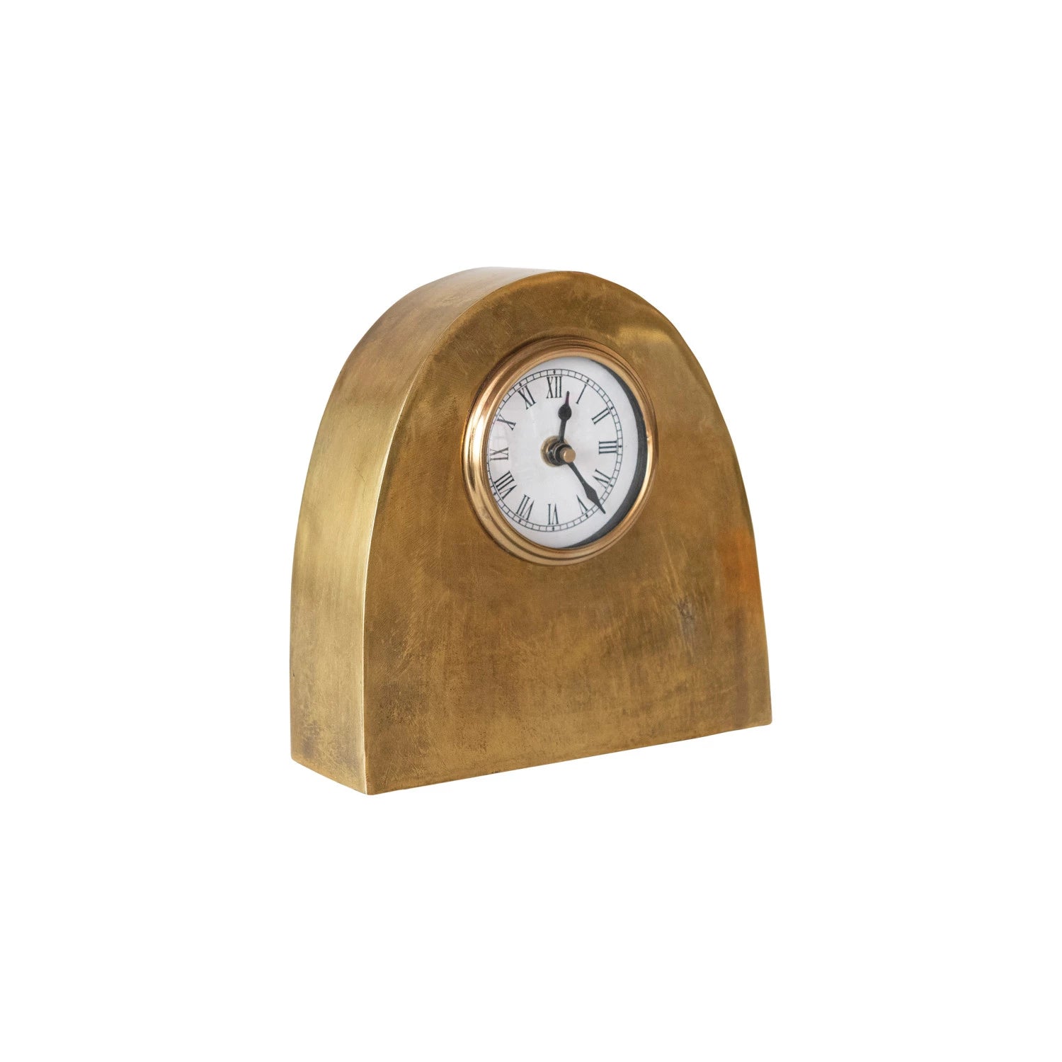 Vintage Arched Brass Wall Clock - Antique Style Decorative Clock for Living Room, Bedroom & Office - Perfect Home Décor & Gift Idea
