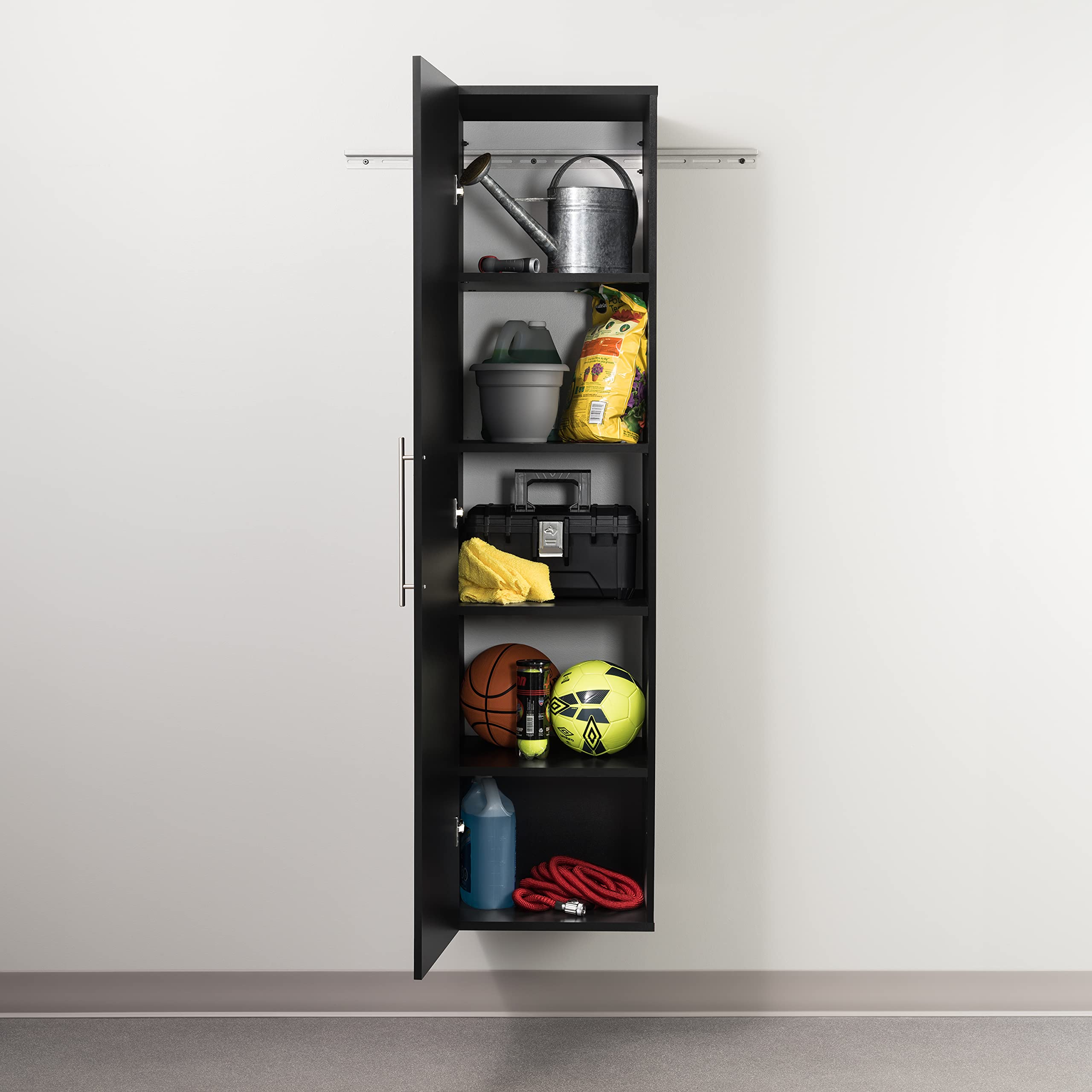 Prepac Black Wall Mounted Garage Storage Cabinet - 18