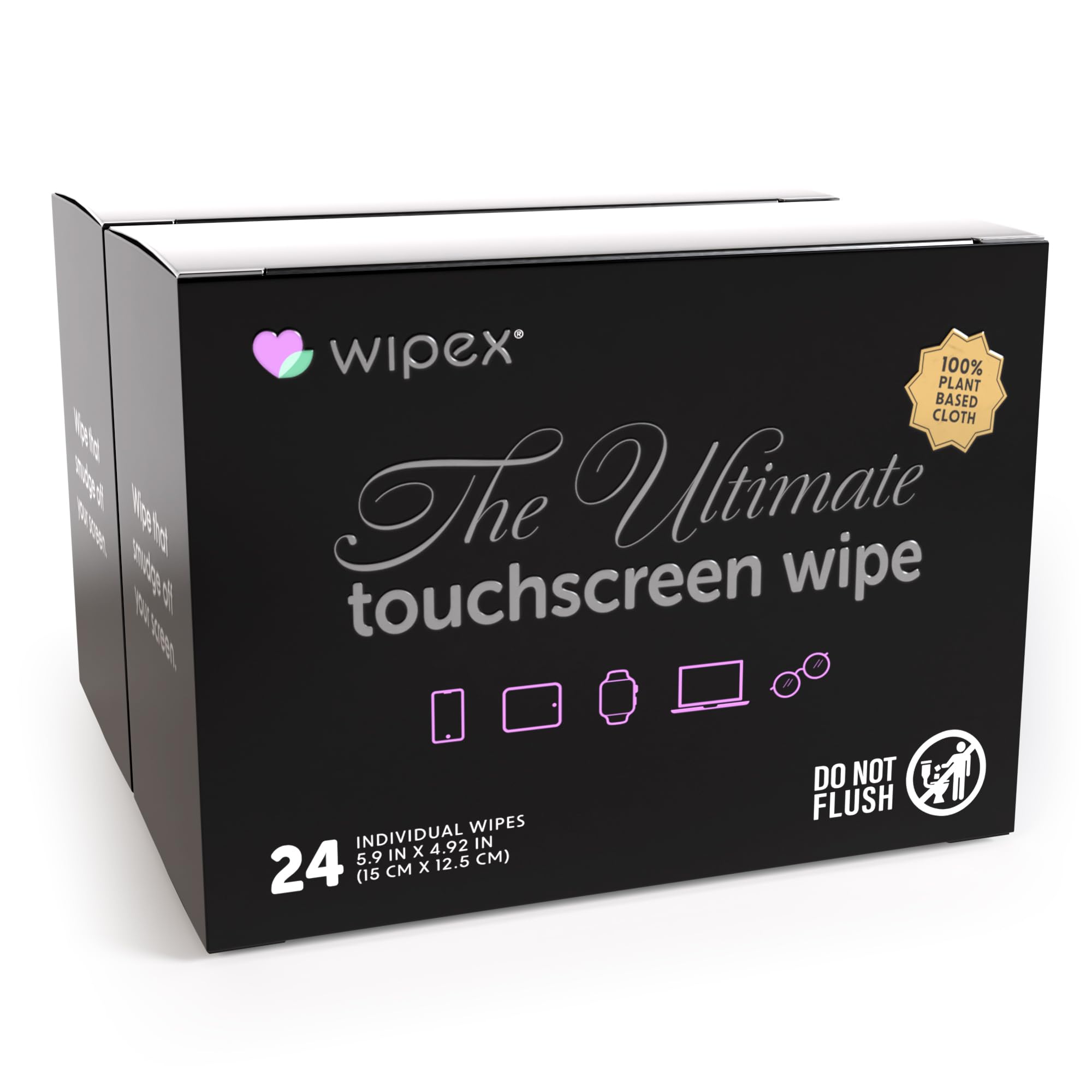 Ultimate Car Screen Cleaner Wipes - 48 Count Streak-Free Auto Screen Cleaning Cloths for Car Interior, Dashboard & Mirrors | Plant-Based Formula, No Residue | Individually Wrapped (Pack of 2) | Perfect for Road Trips, Daily Commuting & Car Detailing