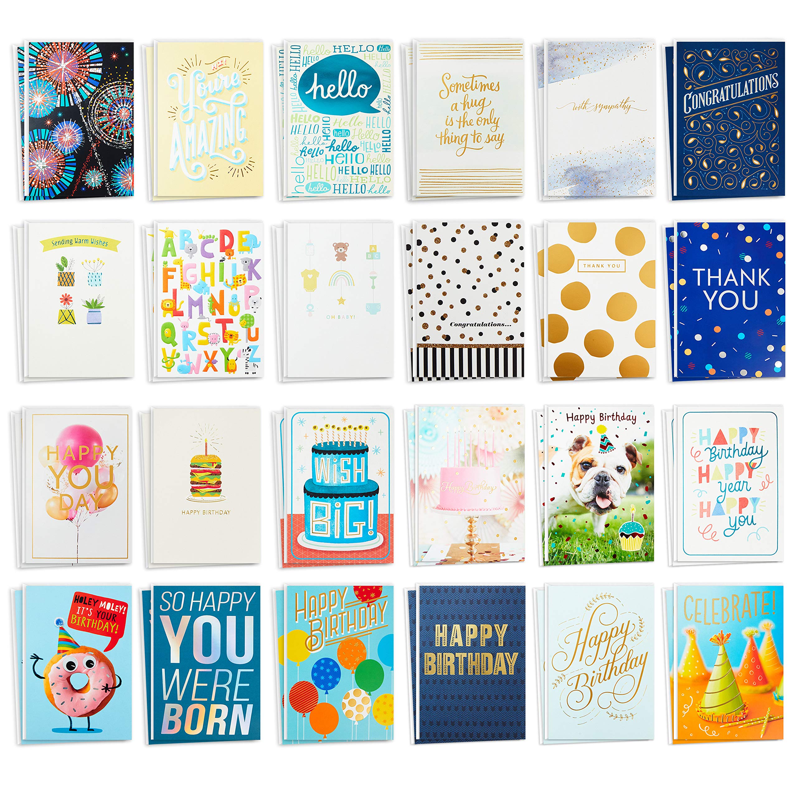 Hallmark Birthday & All Occasion Greeting Cards - 68 Card Variety Pack for Friends, Family & Coworkers - Perfect for Birthdays, Anniversaries, Thank You & Holidays