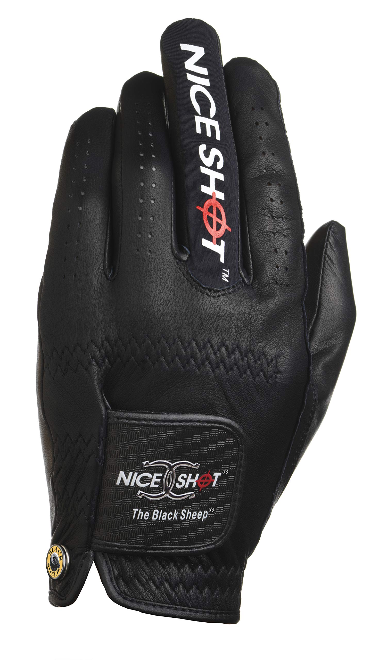 Premium Men's Golf Glove - Black Cabretta Leather for Enhanced Grip & Comfort | Ideal for Golfers, Driving Range Practice & Tournament Play