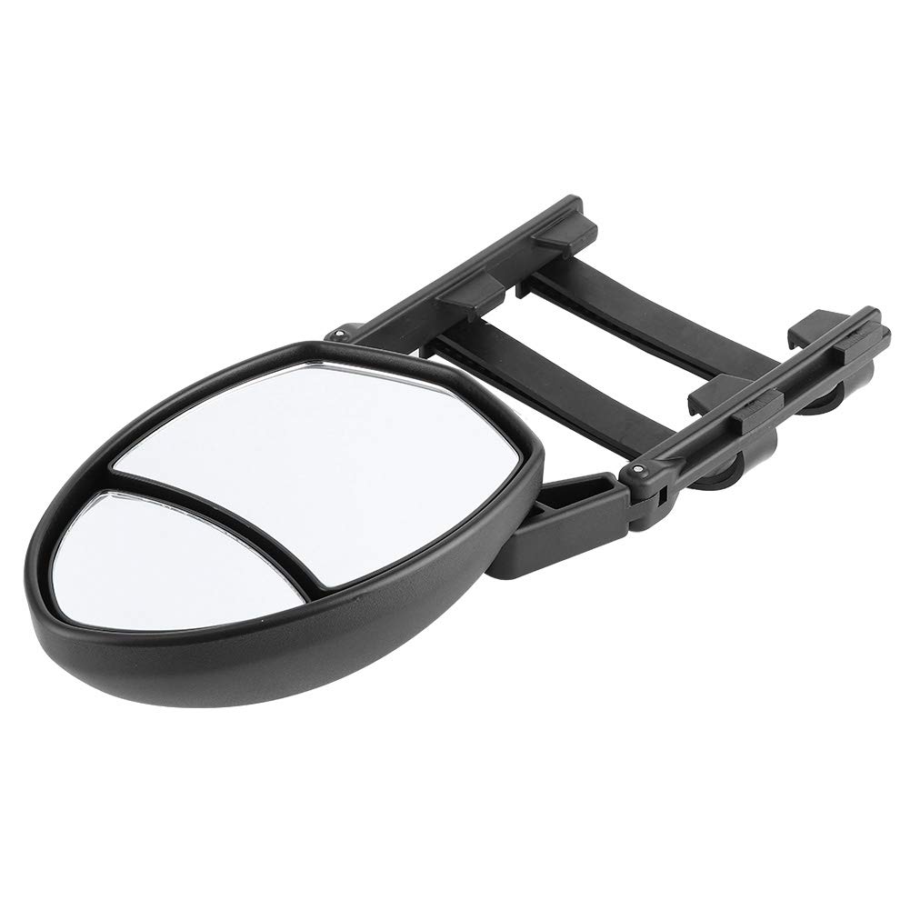 Universal 7.5X5.5 Inch Adjustable Dual View Towing Mirrors - Clip On Rearview Side Oval Mirror Extensions for Cars & Trucks - Perfect for Safer Towing and Enhanced Visibility