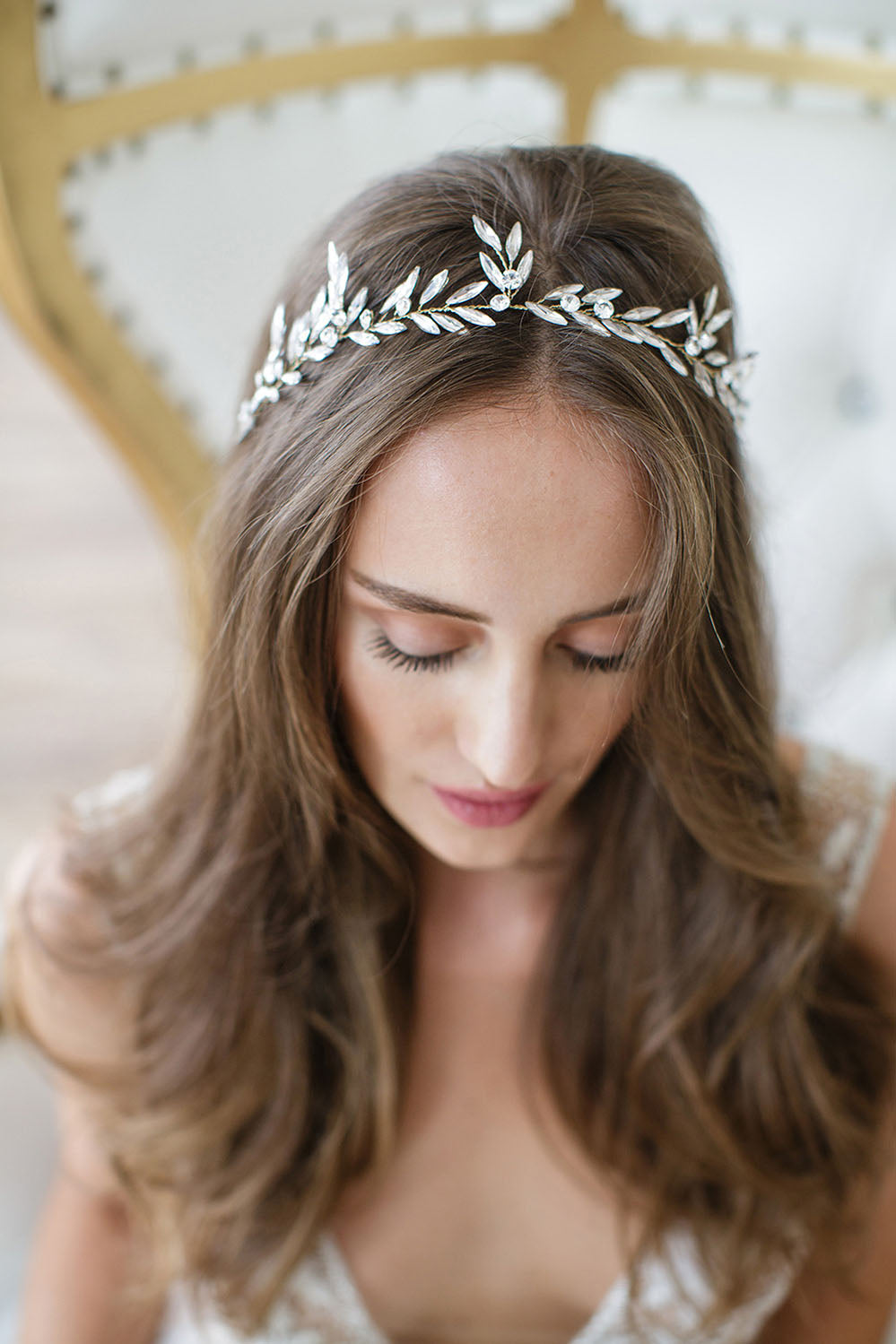 Daphne Halo Hair Clip - Elegant Rhinestone Bridal Headpiece for Weddings, Prom & Special Events