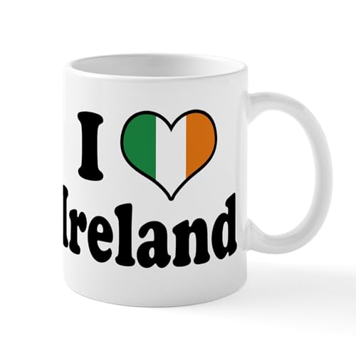 White - I Love Ireland Tricolor Mug