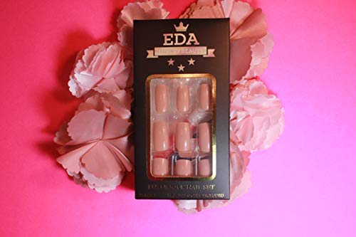 Luxury Press On Nails Kit - Natural Nude Pink Acrylic Tips for Parties & Events