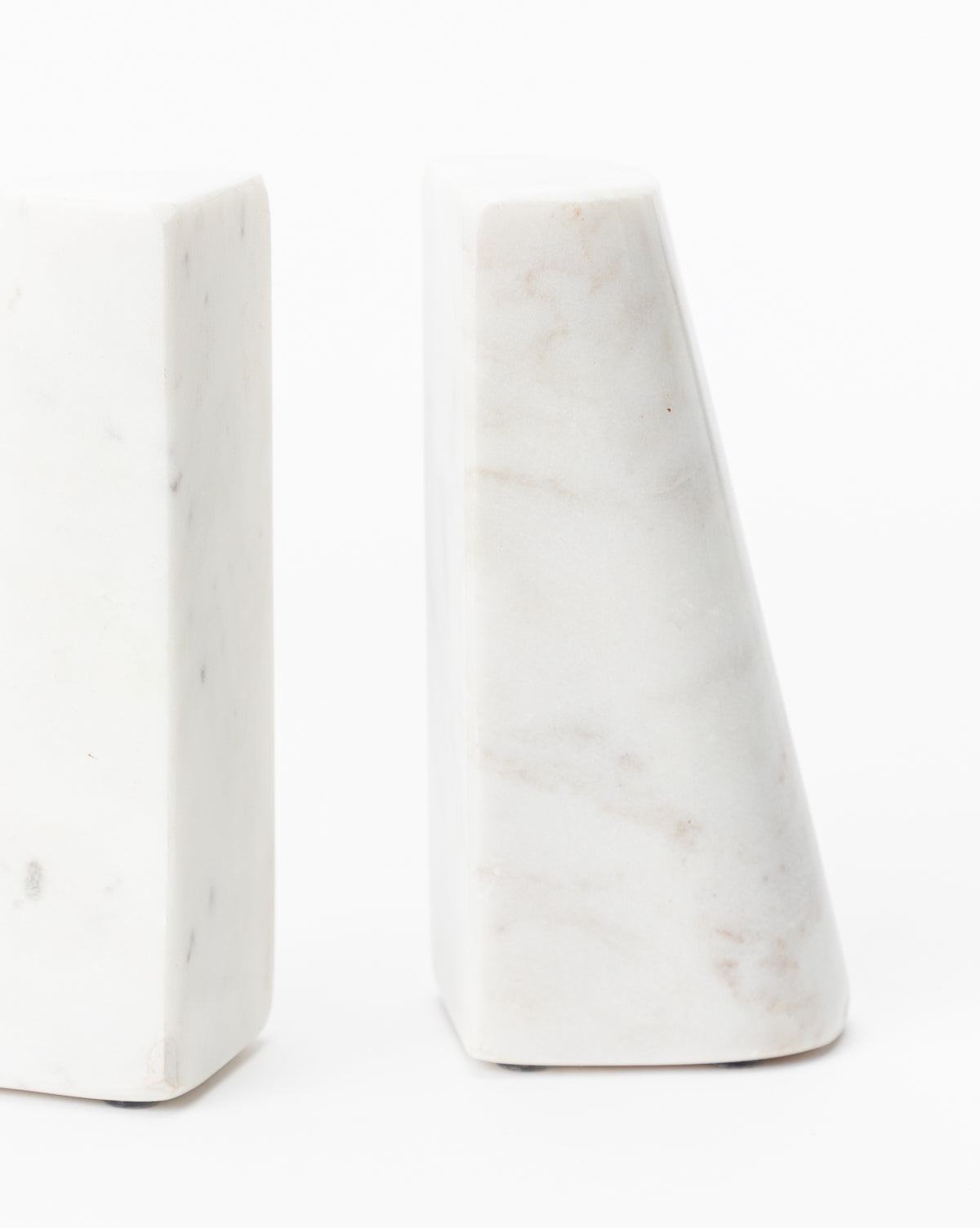 Elegant Tapered Marble Bookends Set of 2 - Heavy Duty Stone Book Holder for Shelves, Desks & Home Office Decor - Perfect for Organizing Books, Displaying Collectibles, and Adding Sophistication to Any Space
