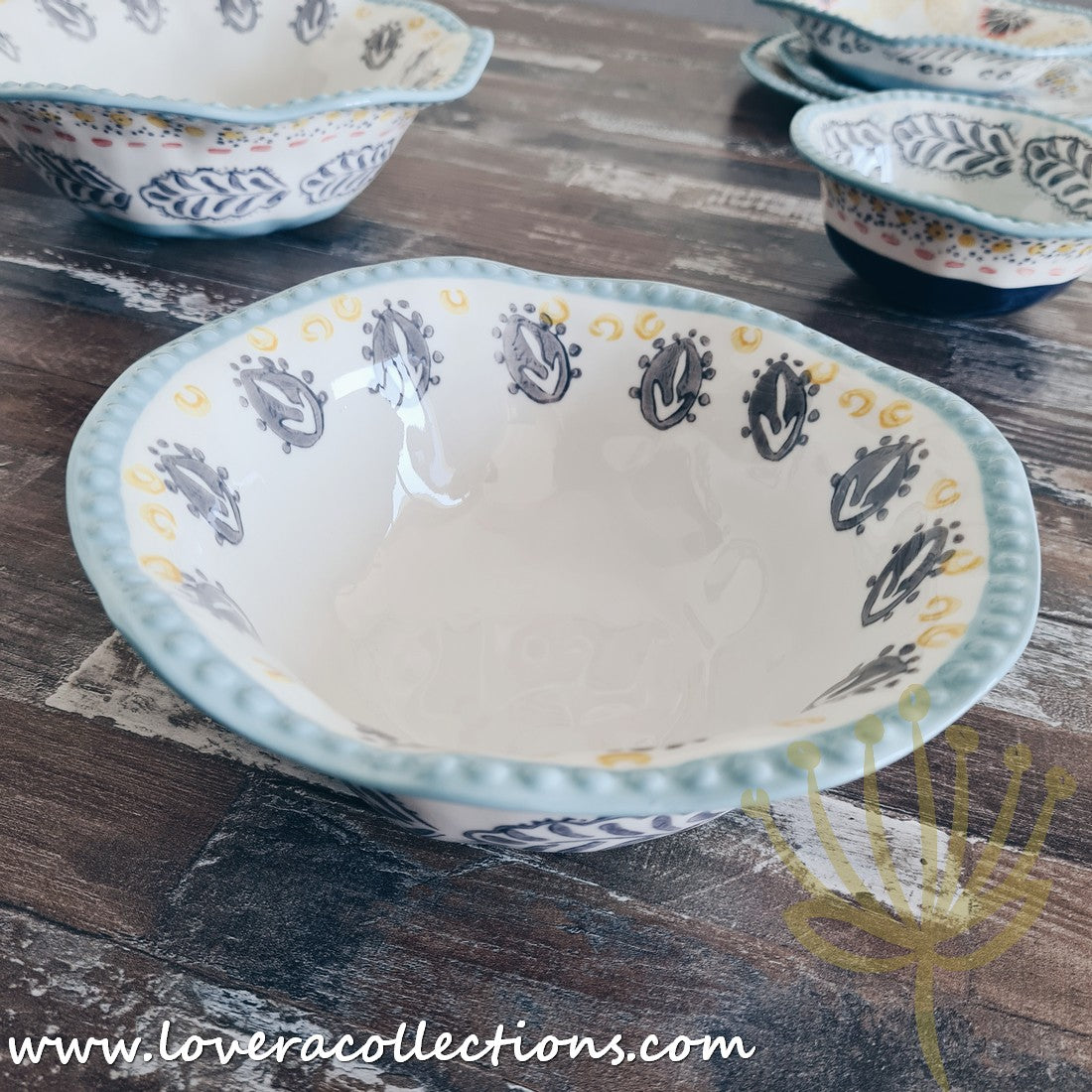 Stylish Afrocentric Light Blue Dinnerware & Serveware Set - Perfect for Family Dinners, Entertaining Guests & Cultural Celebrations