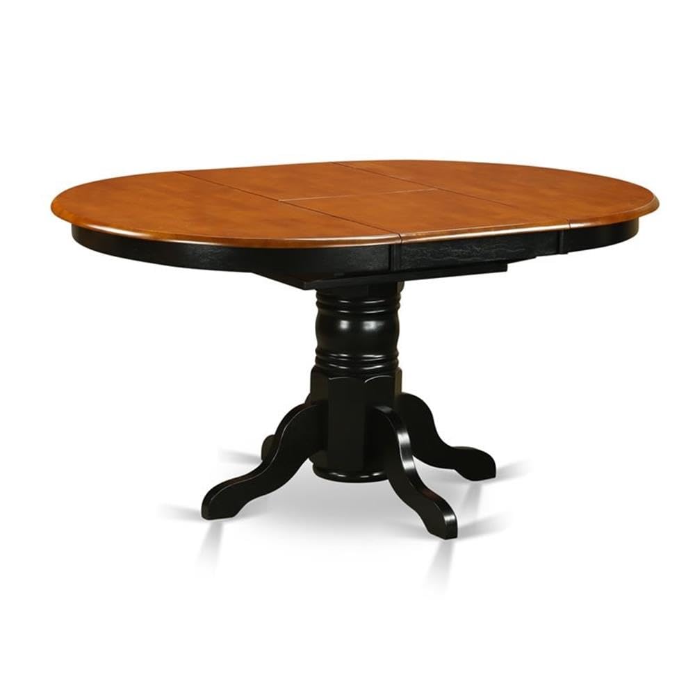 East West Furniture KENO5-BCH-W 5-Piece Black & Cherry Dining Set with 42x60 Inch Oval Table & 4 Chairs - Perfect for Small Kitchens, Breakfast Nooks & Compact Dining Spaces
