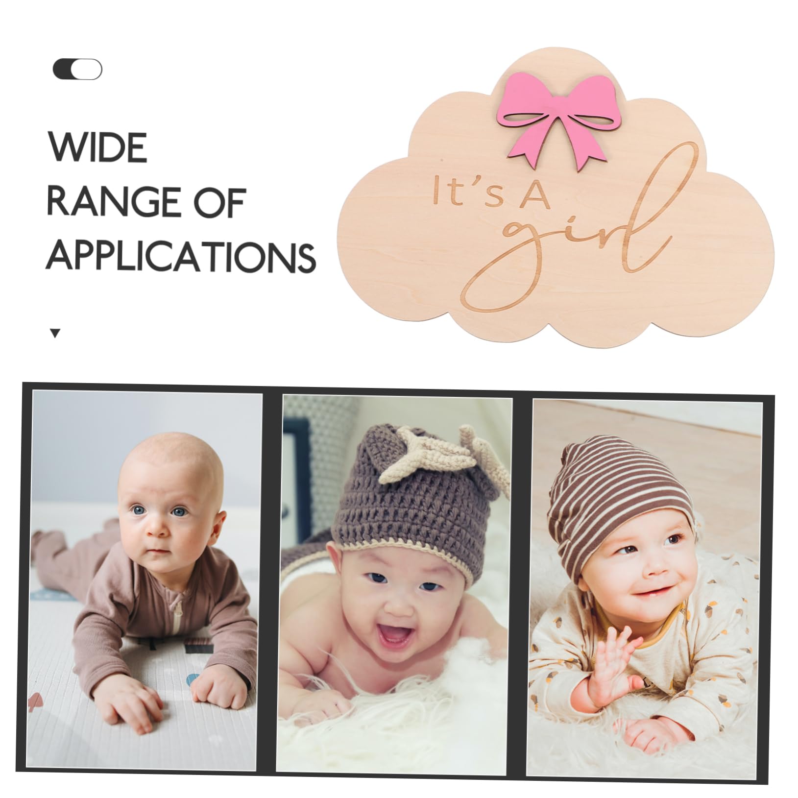 Cloud-Shaped Baby Name Sign - Nursery Milestone & Shower Decor for Newborns