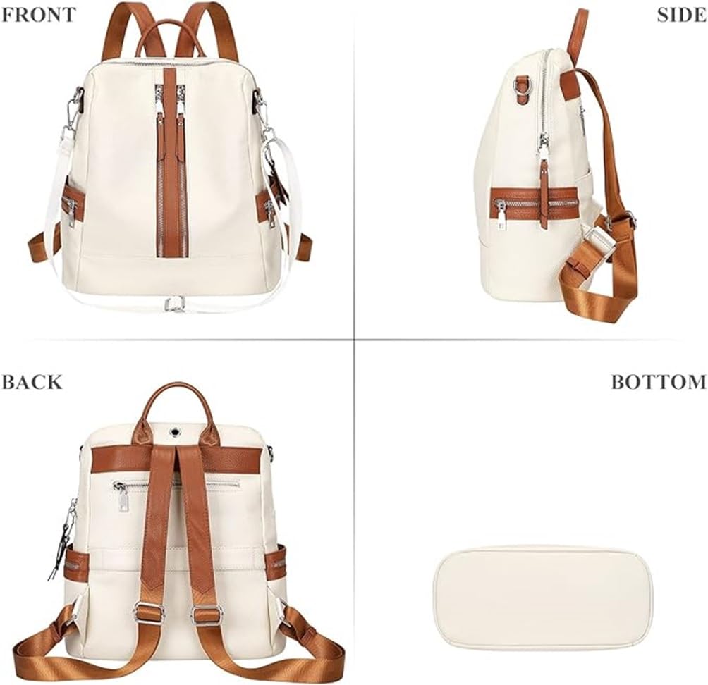 Comfabie Stylish Women's Leather Backpack - Anti-Theft Shoulder Bag & Purse for Daily Use | Christmas Gift for Her | Perfect for Work, Travel & School