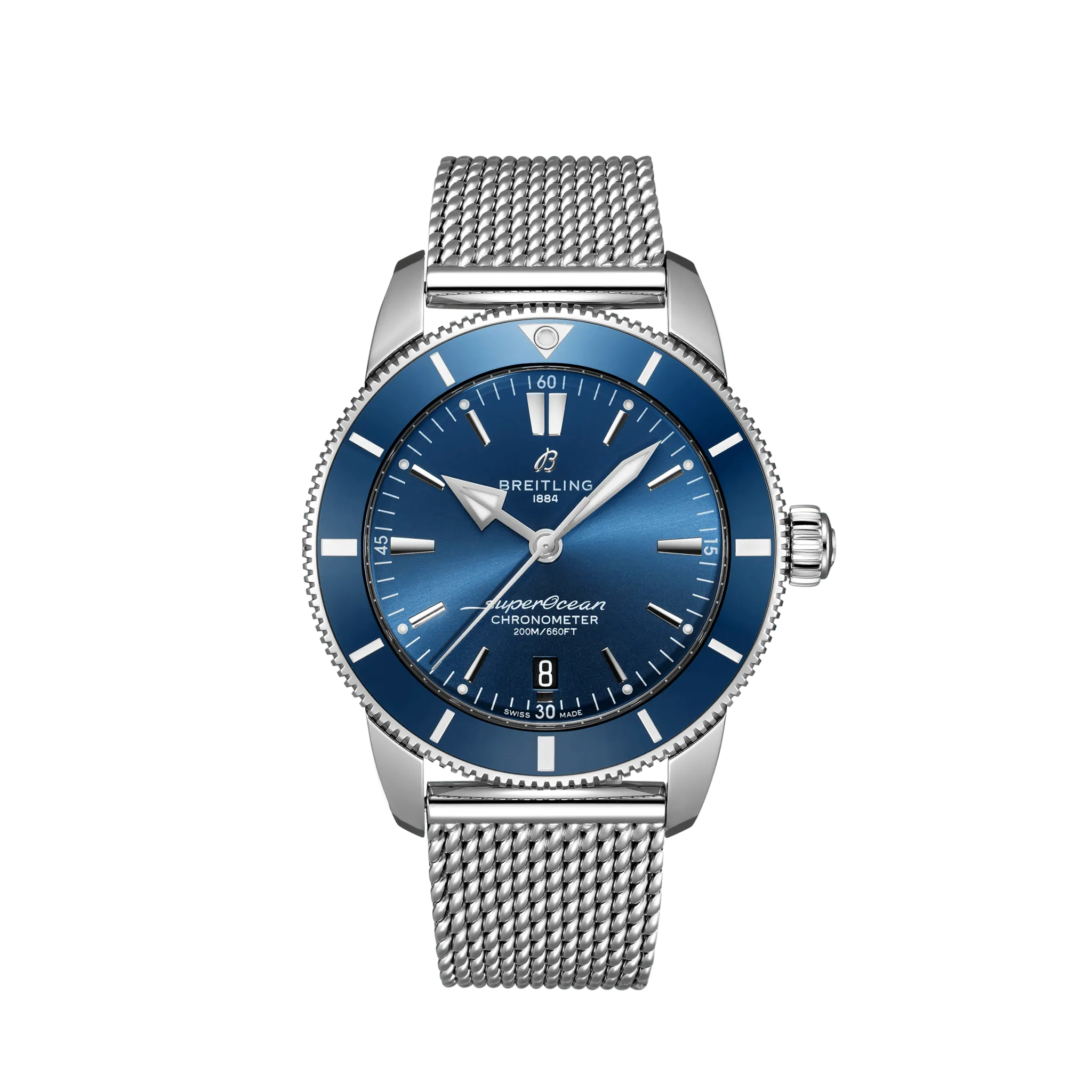 Breitling Superocean Heritage B20 Automatic 44mm Stainless Steel Men's Diver Watch - Luxury Waterproof Timepiece for Swimming, Diving & Everyday Wear