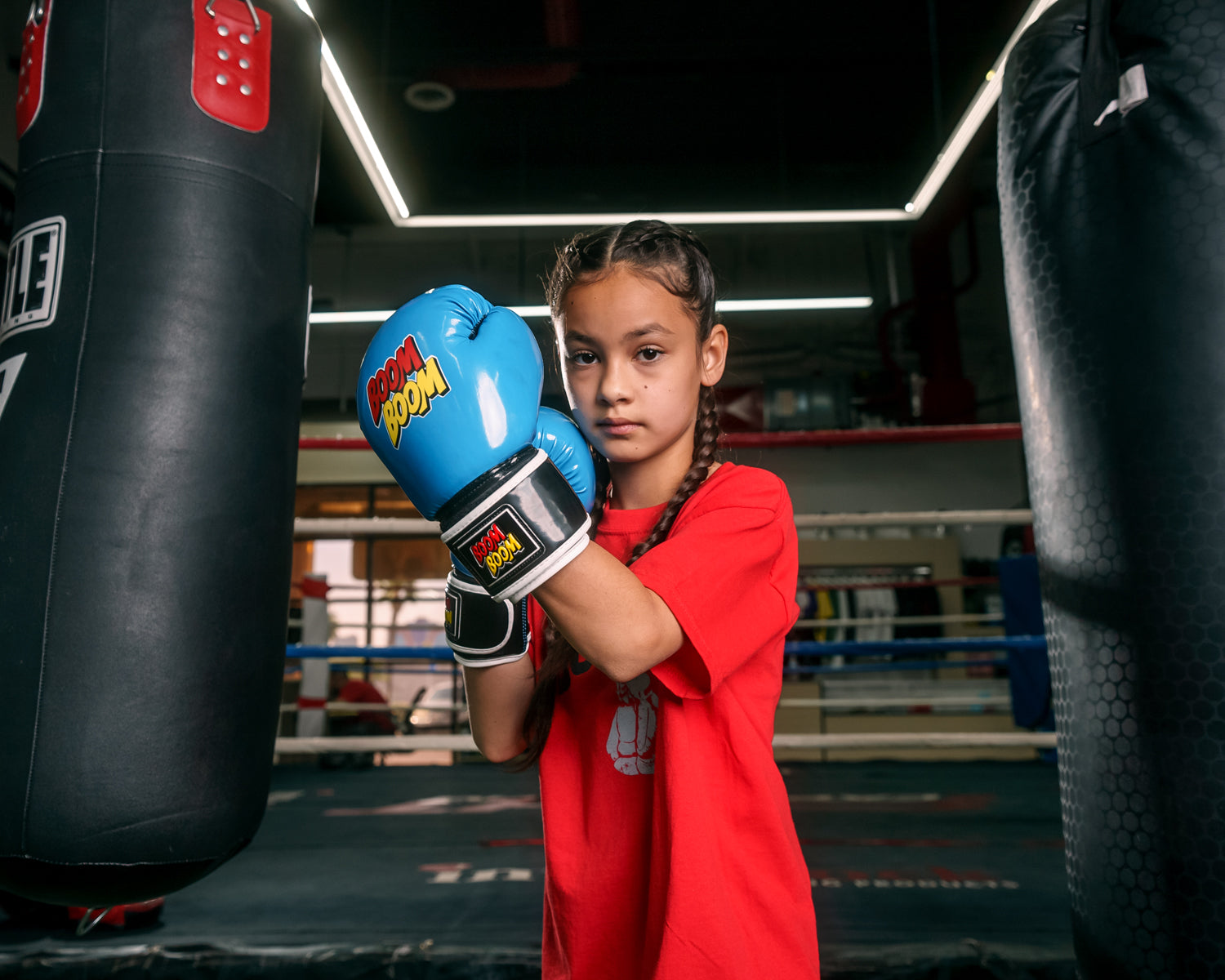 BOOM BOOM Youth Boxing Gloves for Kids & Teens - Training, Sparring, and Fitness - Perfect for Boxing Classes, Home Workouts, and Martial Arts Training