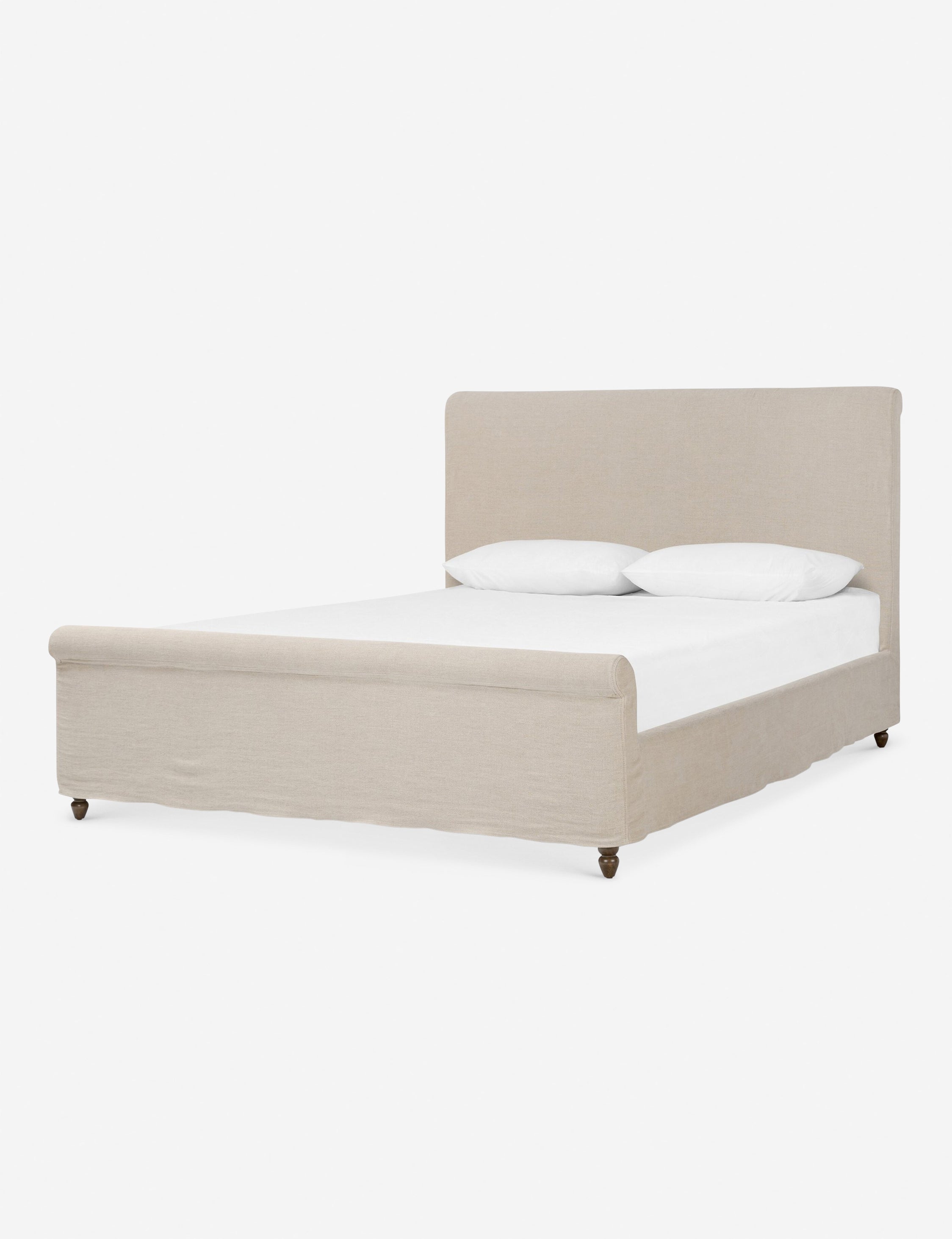 Dalia Slipcover Bed by Amber Lewis x Four Hands - Modern Upholstered Bed Frame for Bedroom Decor - Perfect for Master Bedroom, Guest Room & Cozy Home Styling