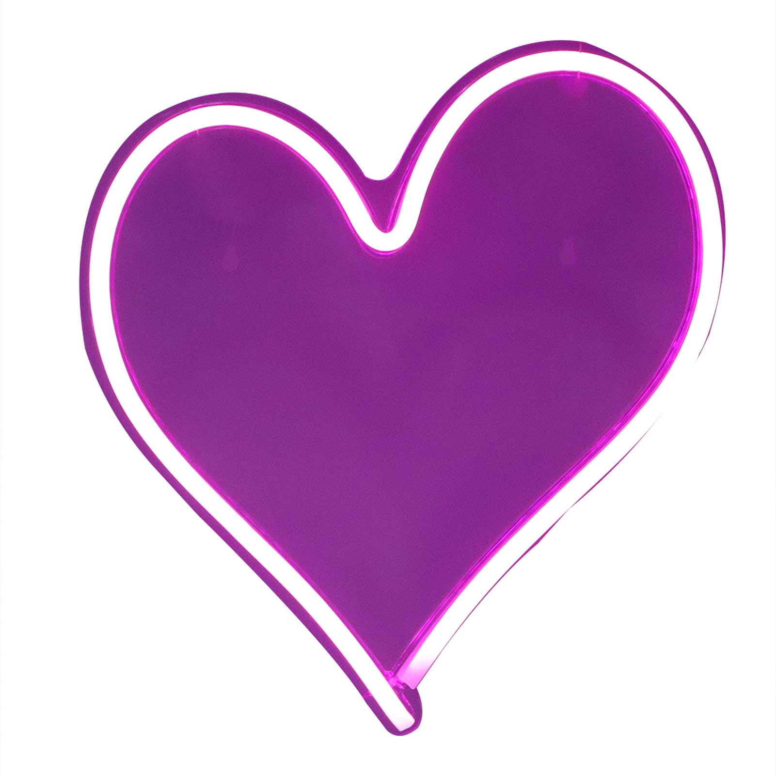 Pink Heart LED Neon Sign - USB Powered Wall Art for Bedroom, Valentine's Day Decor, Table & Wall Decor | Perfect for Romantic Bedroom Lighting, Wedding Decorations, and Party Backdrops