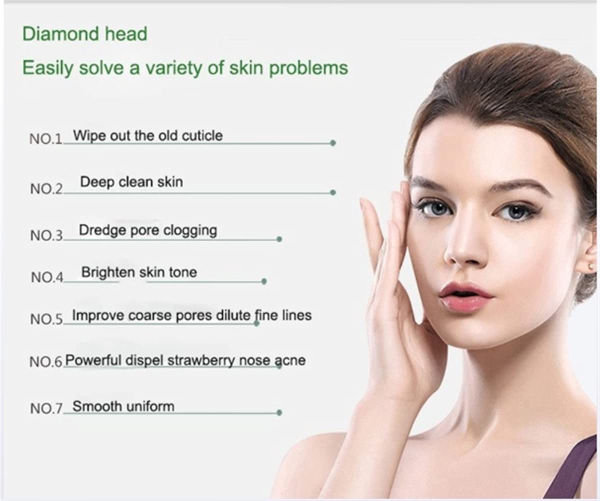 Professional Diamond Microdermabrasion Pen - Vacuum Skin Exfoliation Device for Blackhead Removal & Facial Rejuvenation | At-Home Spa Treatment for Smooth Skin | Perfect for Acne Care, Anti-Aging & Glowing Complexion