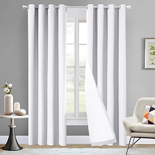 Pure White 100% Blackout Curtains, Grommet