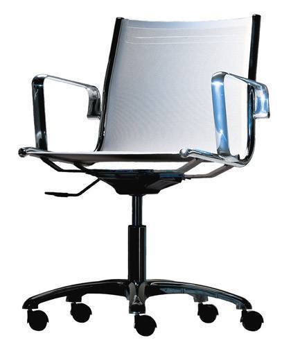 Ergonomic Aluminum Executive Office Chair with Breathable Mesh Seat - Perfect for Home Office, Conference Rooms & Corporate Workspaces