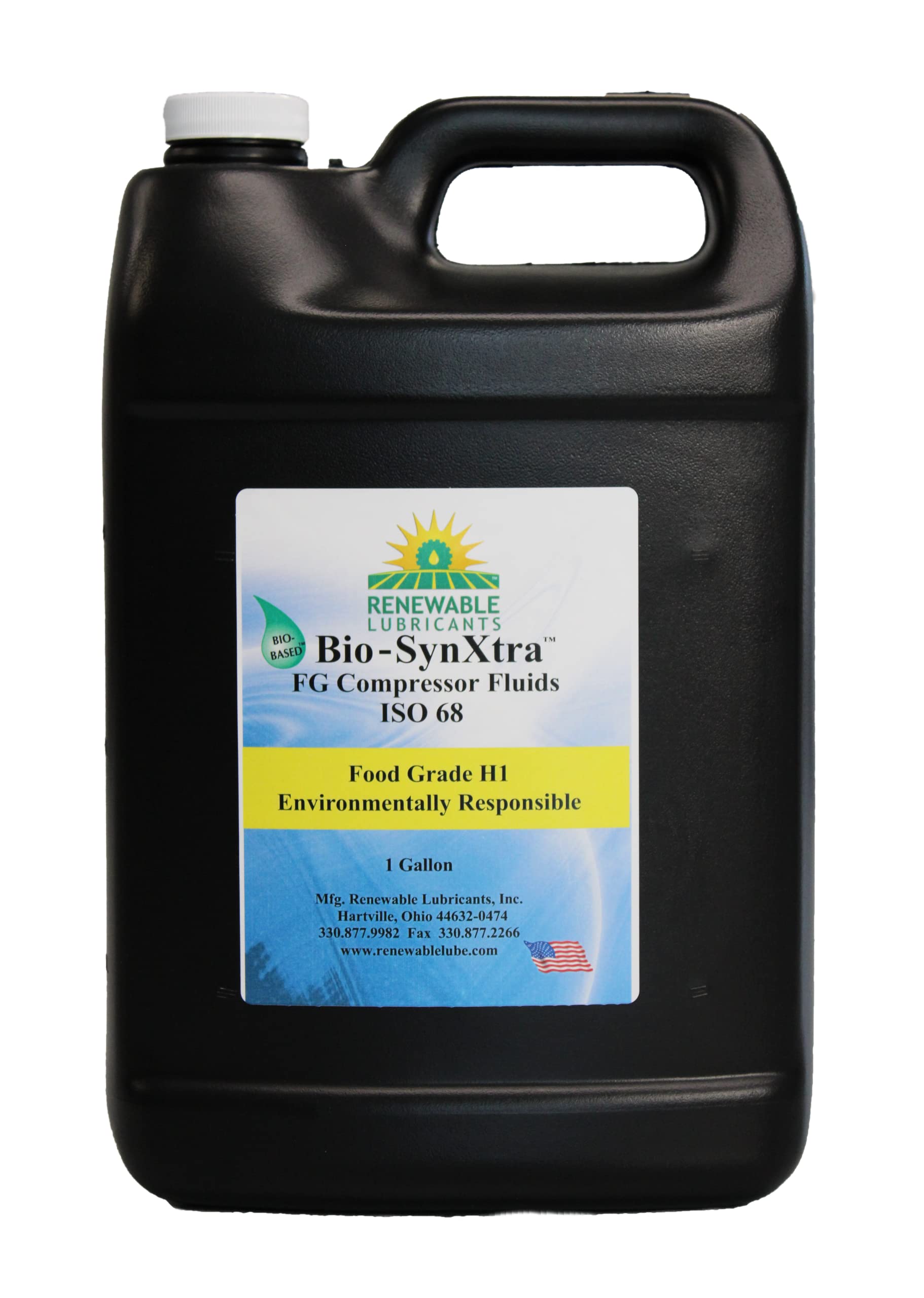 Premium ISO 68 Compressor Oil - 1 Gallon Synthetic Lubricant for Air Compressors | High-Performance Yellow Oil for Industrial & Home Workshop Use