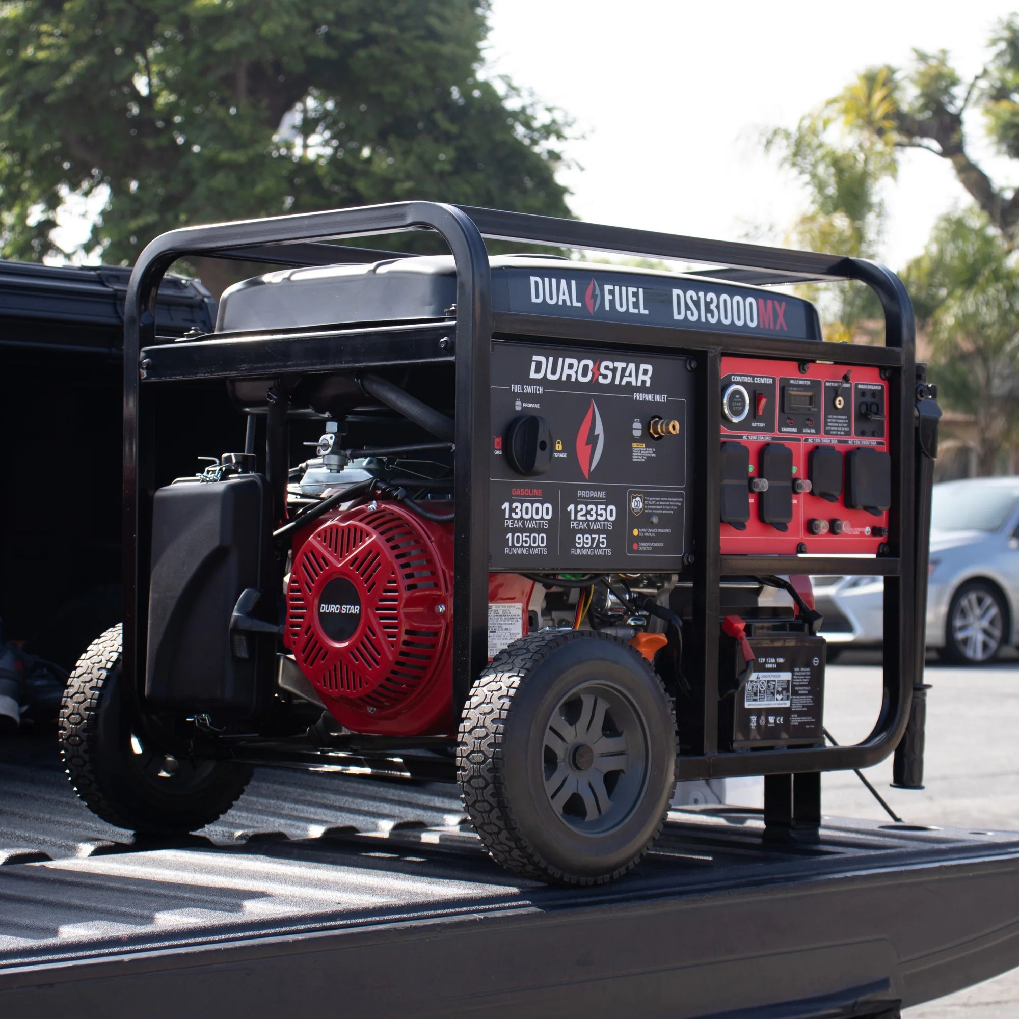DuroStar DS13000MX 10500W/13000W Dual Fuel Portable Generator - Gas & Propane Powered with CO Alert & Remote Start - Ideal for Home Backup Power, Camping & Emergency Use