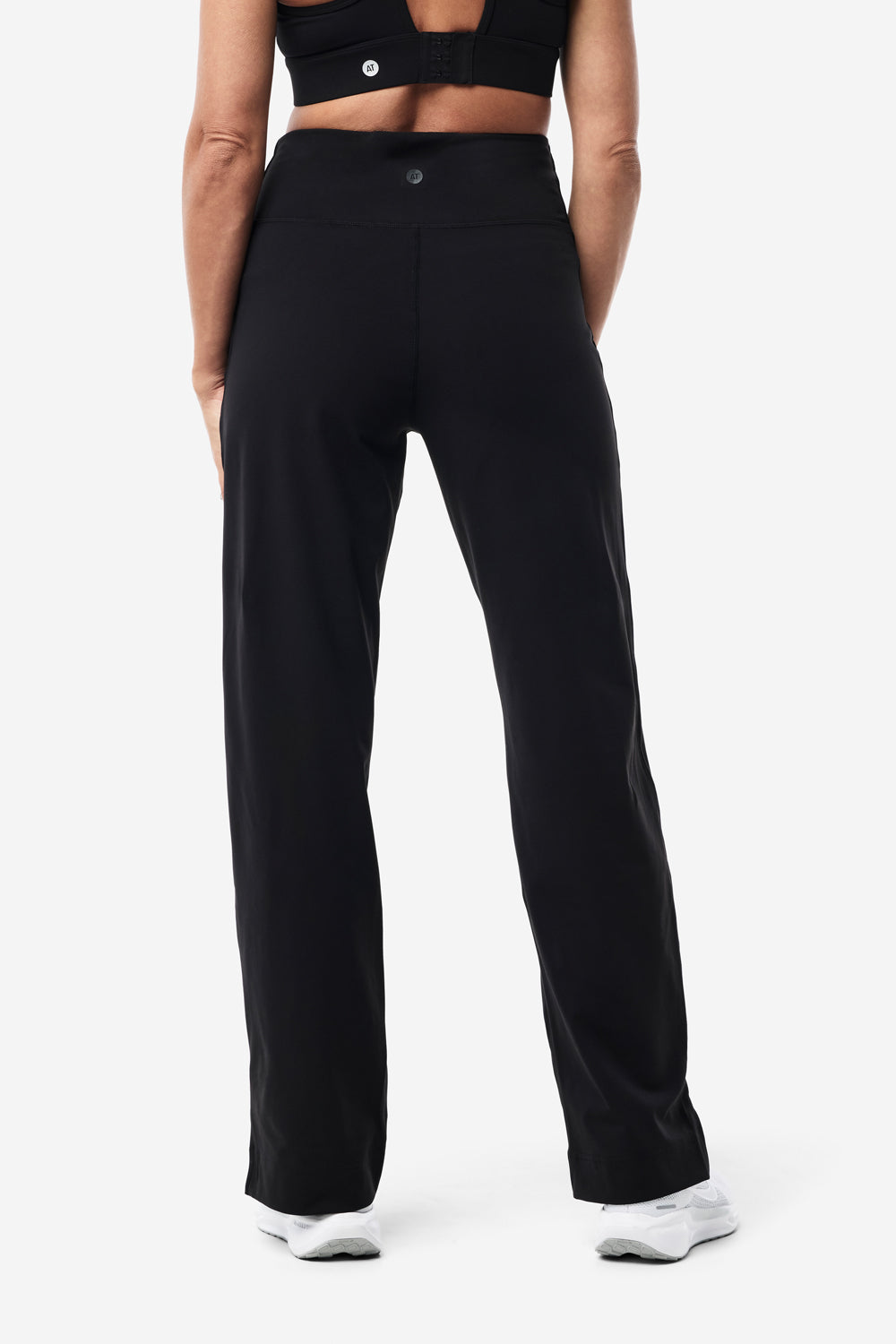 Wide Leg Base Pants for Women - High Waisted Stretchy Comfortable Black Trousers | Perfect for Work, Office, Casual & Lounge Wear