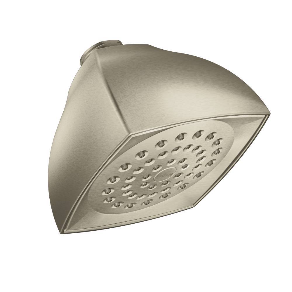 Moen 6325EPBN Eco Performance Shower Head - 1 Function, Brushed Nickel Finish for Water-Saving Bathroom Upgrade | Perfect for Home, Hotel & Spa Use