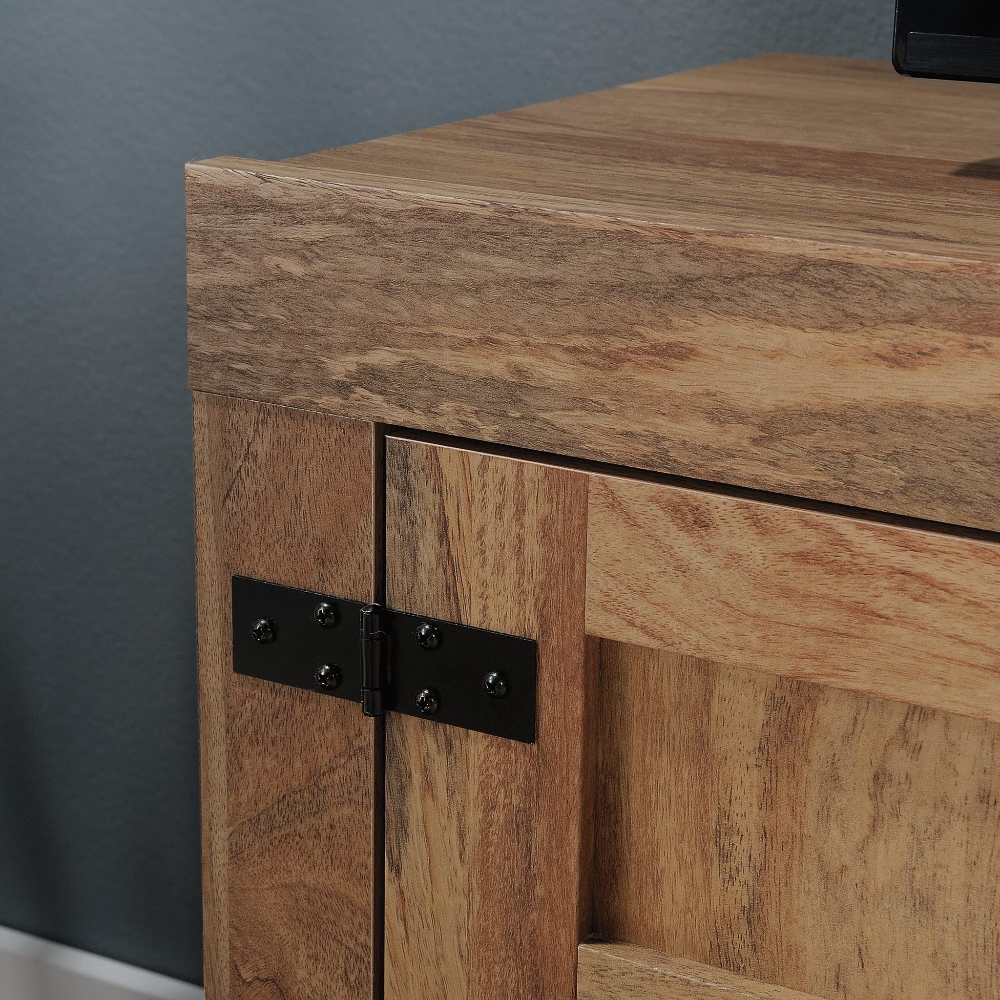 Sauder Entertainment Credenza TV Stand with Storage - Sindoori Mango Finish for Living Room, Bedroom & Home Theater
