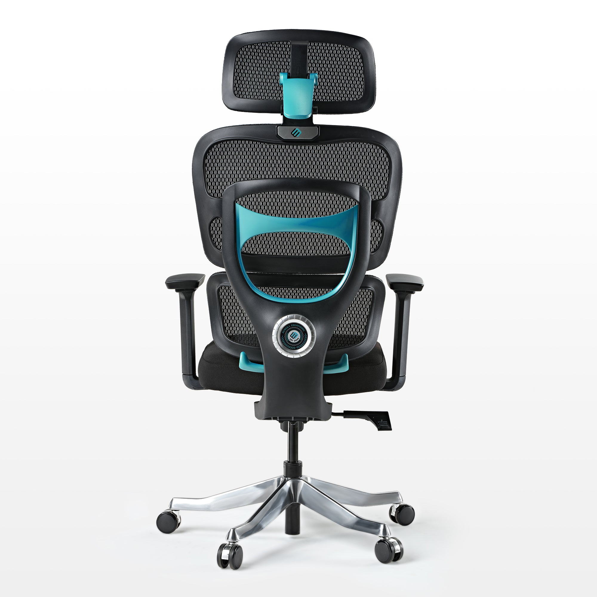 Axion Ergonomic Hybrid Office Chair - Adjustable Lumbar Support & Breathable Mesh Back for Home & Workspace Comfort