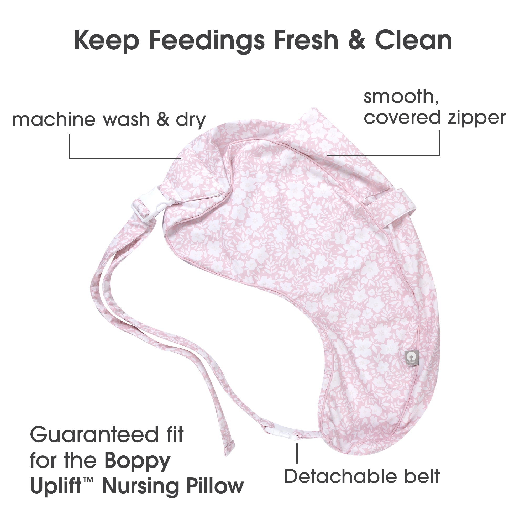 Boppy Uplift Nursing Pillow Cover - Soft & Washable Breastfeeding Support Pillow Case - Perfect for New Moms & Nursing Comfort at Home or Travel