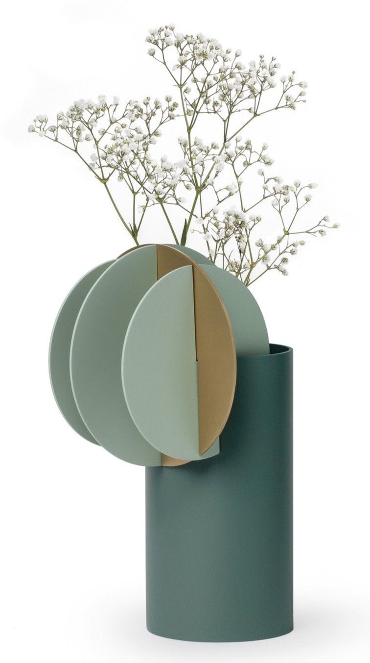 Noom Delaunay Vase CS9 - Modern Ceramic Home Decor for Living Room, Bedroom & Office - Elegant Flower Vase for Fresh or Artificial Flowers