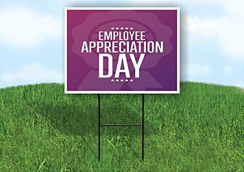 Double Sided Employee Appreciation Yard Sign with Stand - Perfect for Office Celebrations