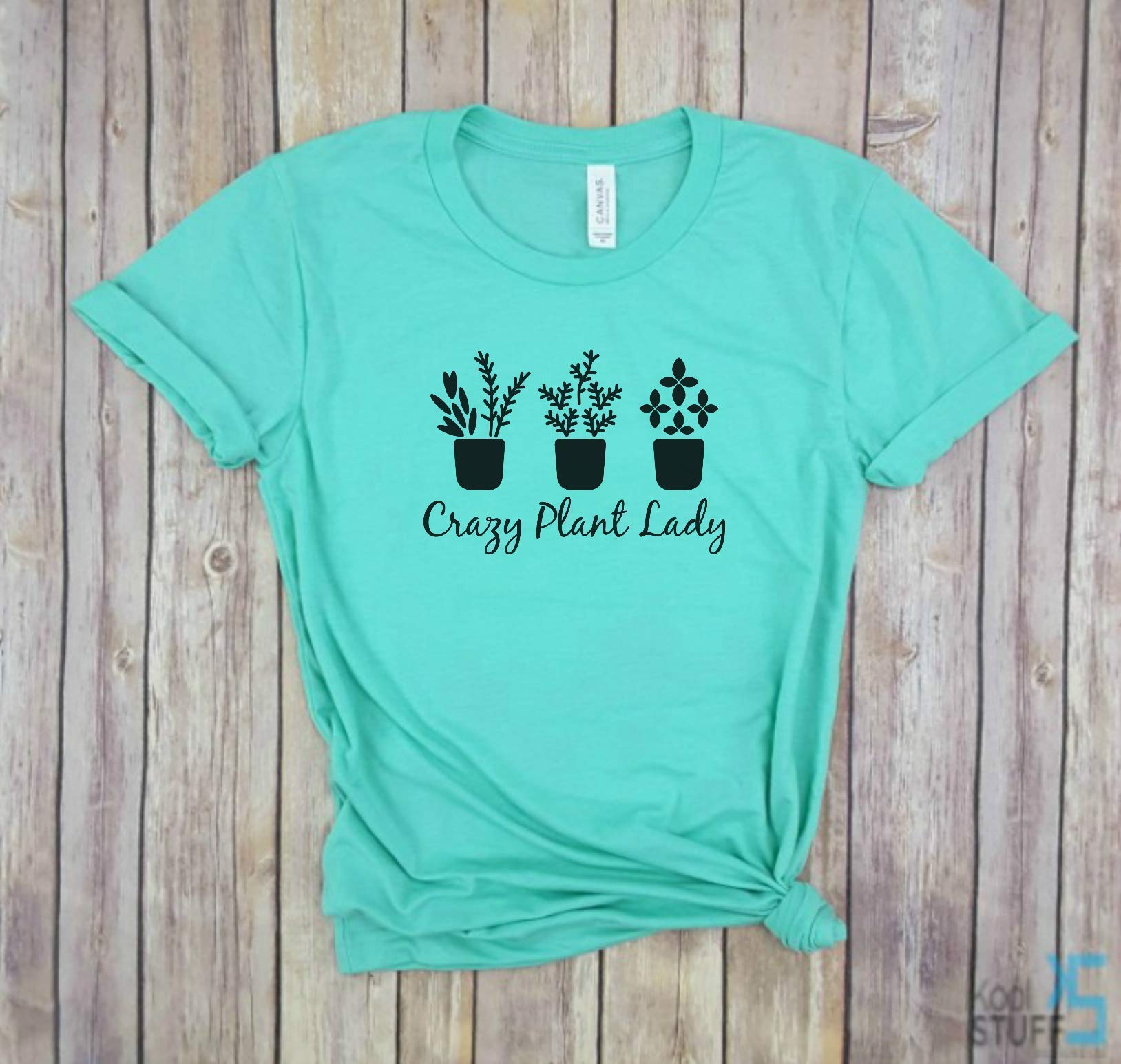 Crazy Plant Lady T-Shirt - Gardening Shirt for Women, Plant Lover, Vegan & Eco-Friendly Apparel - Perfect for Farmers, Gardeners & Plant Enthusiasts