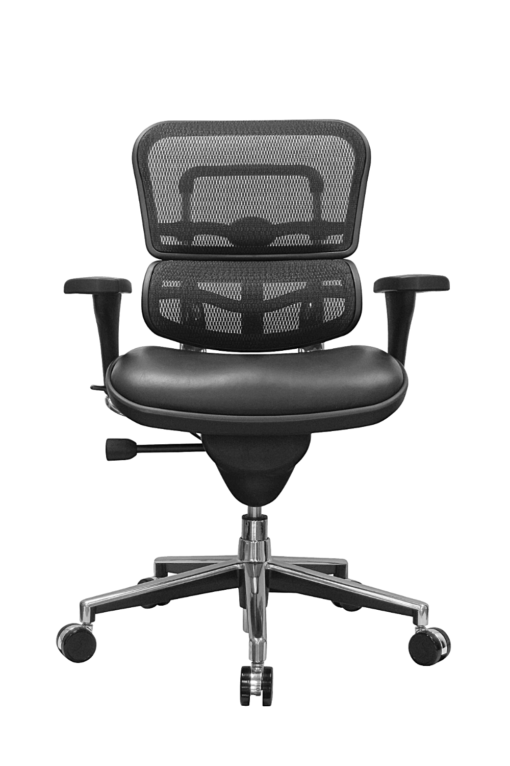 Eurotech Ergo High Back Executive Chair - Ergonomic Leather Seat & Breathable Mesh Back (LEM6ERGLO) - Perfect for Office, Home & Gaming Setup