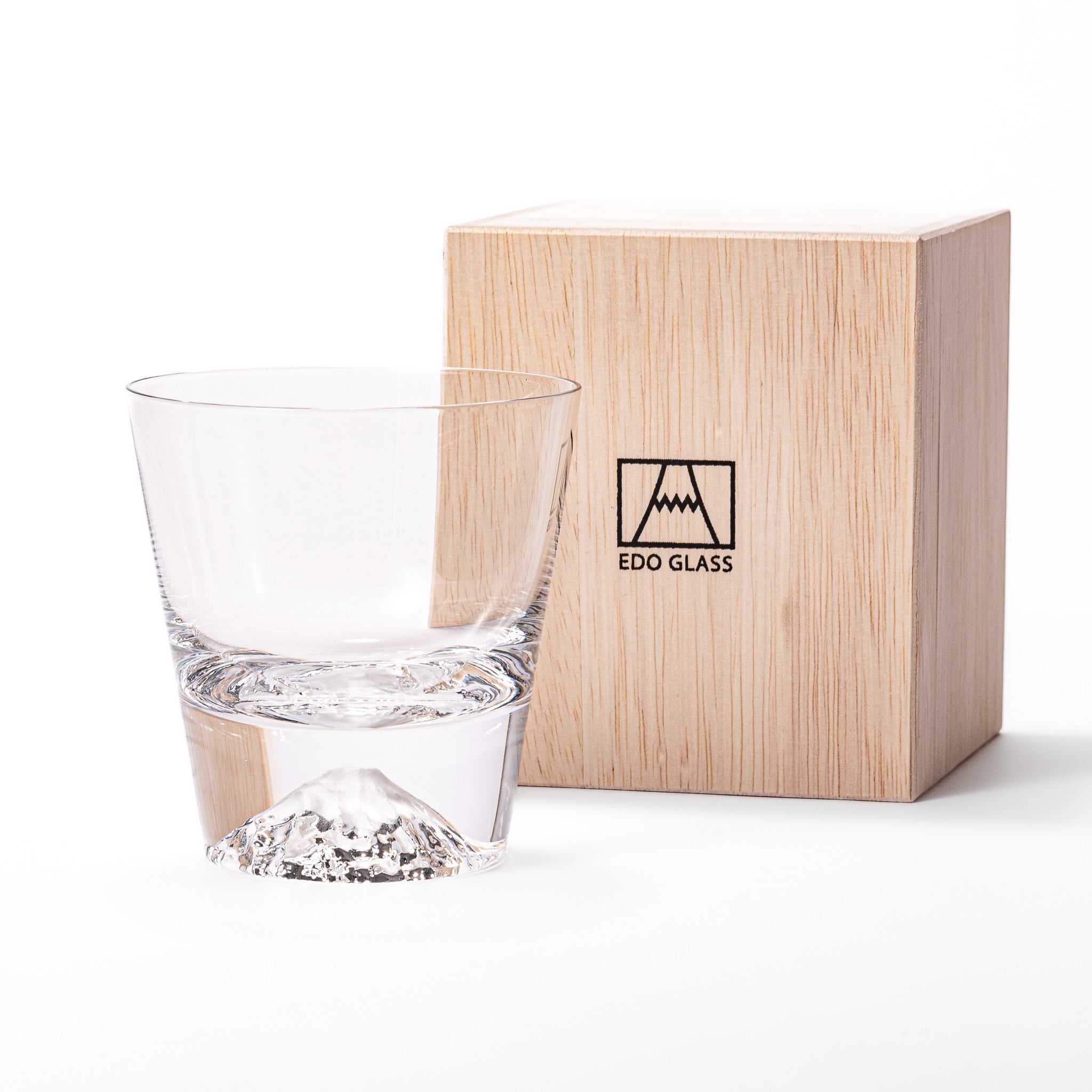 Tajima Mount Fuji Whiskey Glass Set of 2 - Japanese Style Rocks Glasses for Bourbon, Scotch & Cocktails - Perfect for Home Bar, Gifts & Japanese Culture Enthusiasts