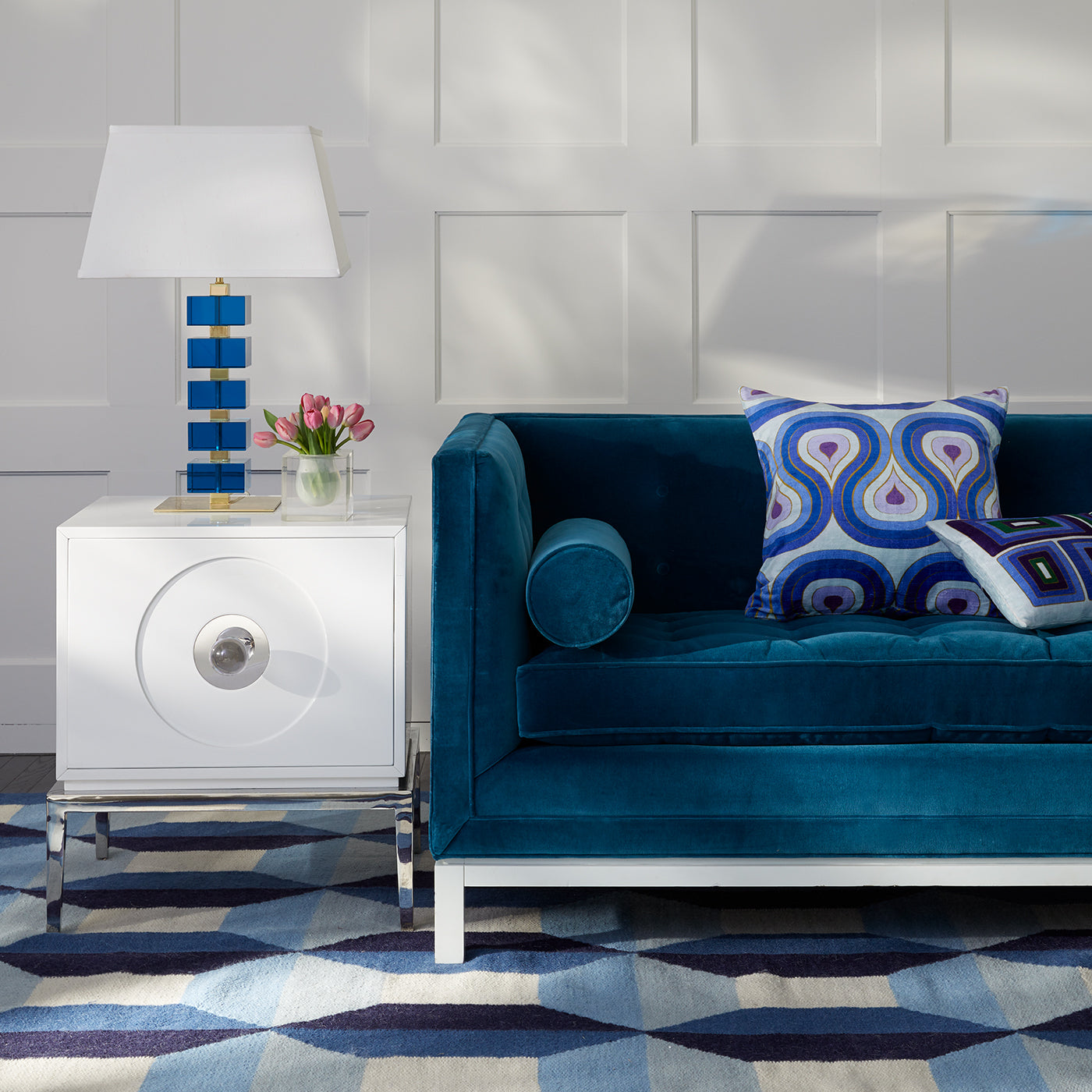 Channing Large End Table - Modern Side Table for Living Room, Bedroom & Office - Sturdy & Stylish Accent Table with Storage Shelf