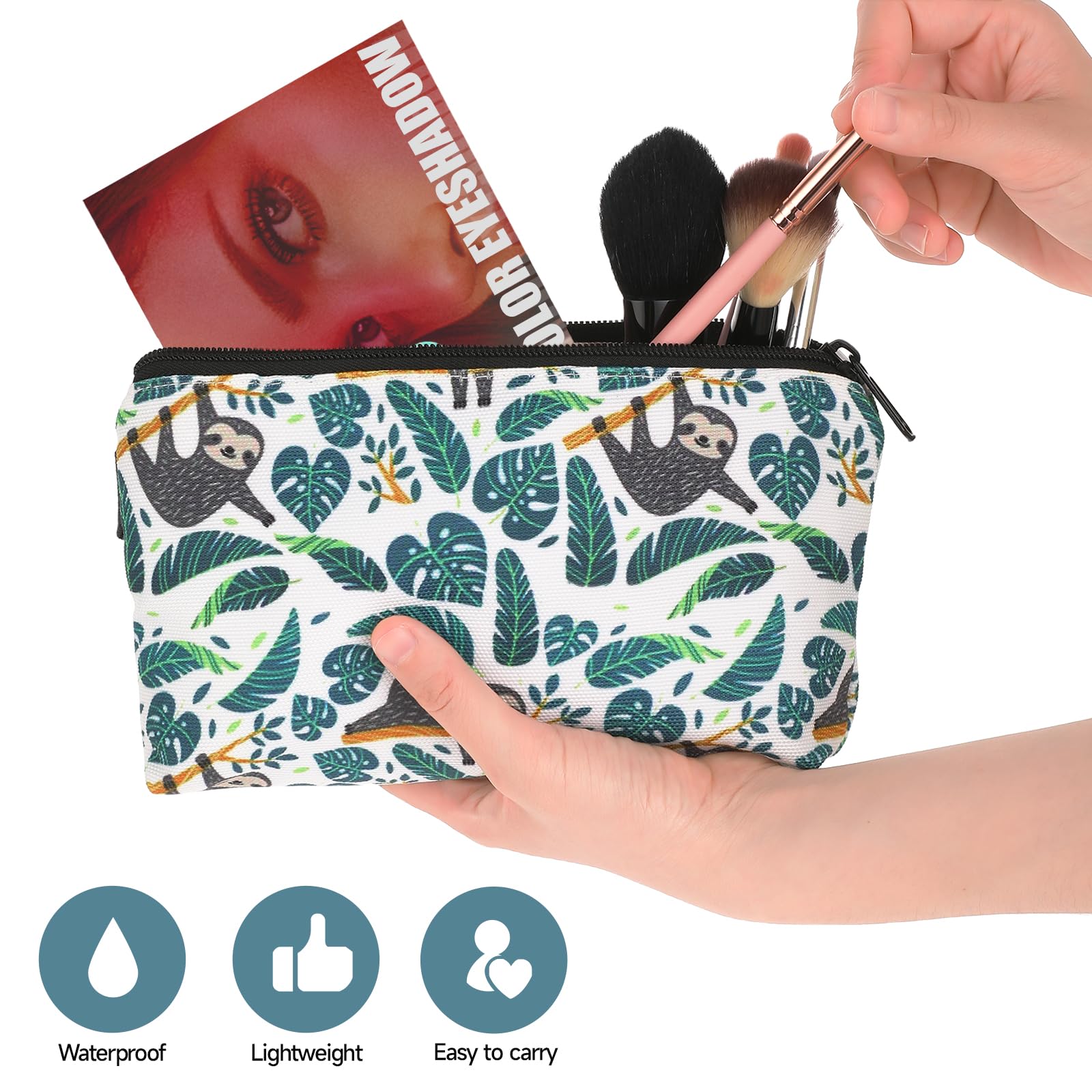 Waterproof Sloth Makeup Bag for Women - Travel Toiletry Organizer & Gift