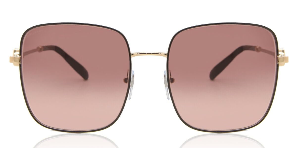 Bvlgari BV 6165 Women's Sunglasses - Pink Gold Frame with Purple Gradient Lenses, 57/18/140 - Perfect for Fashion, Beach & Outdoor Activities