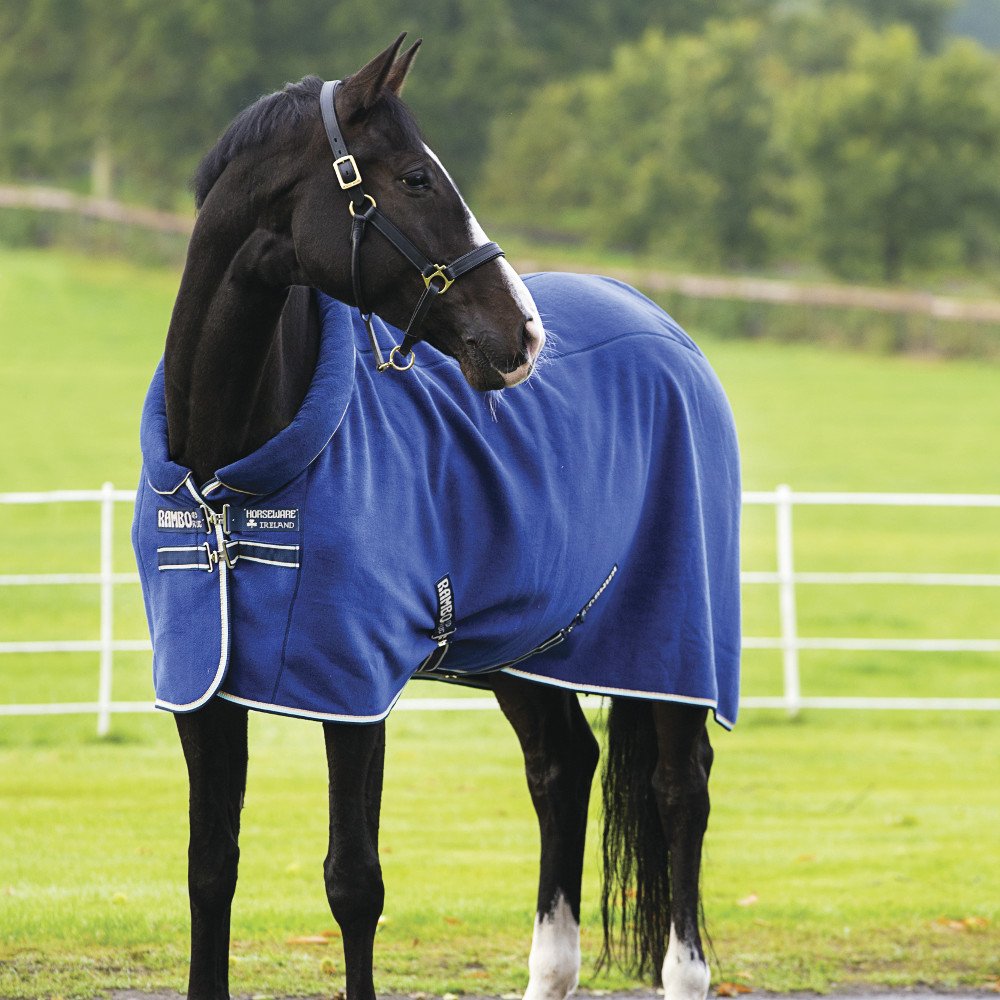 Horseware Rambo Cozy Fleece Cooler Blanket for Horses - Breathable & Warm Stable Rug for Winter Riding, Training & Show Prep