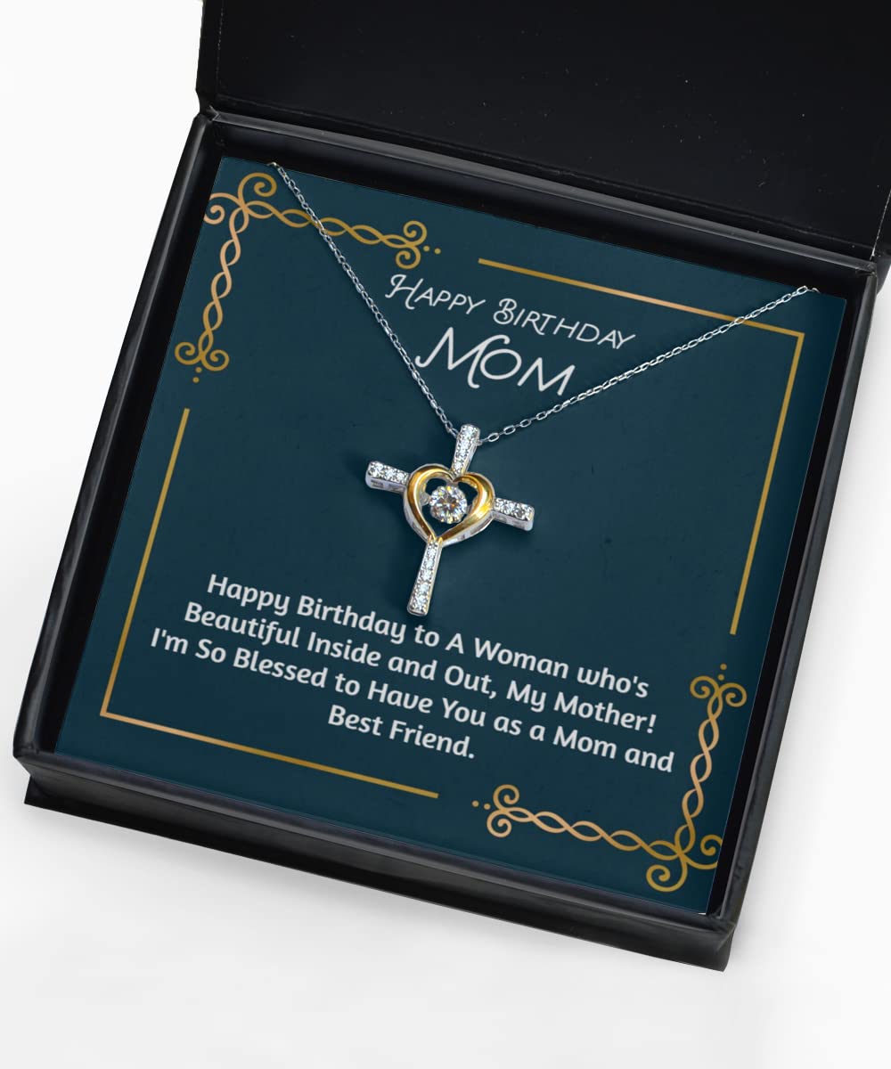 ZapBest Cross Dancing Necklace for Mom - Elegant Birthday Gift from Son or Daughter - Perfect for Mother's Day, Christmas & Special Occasions