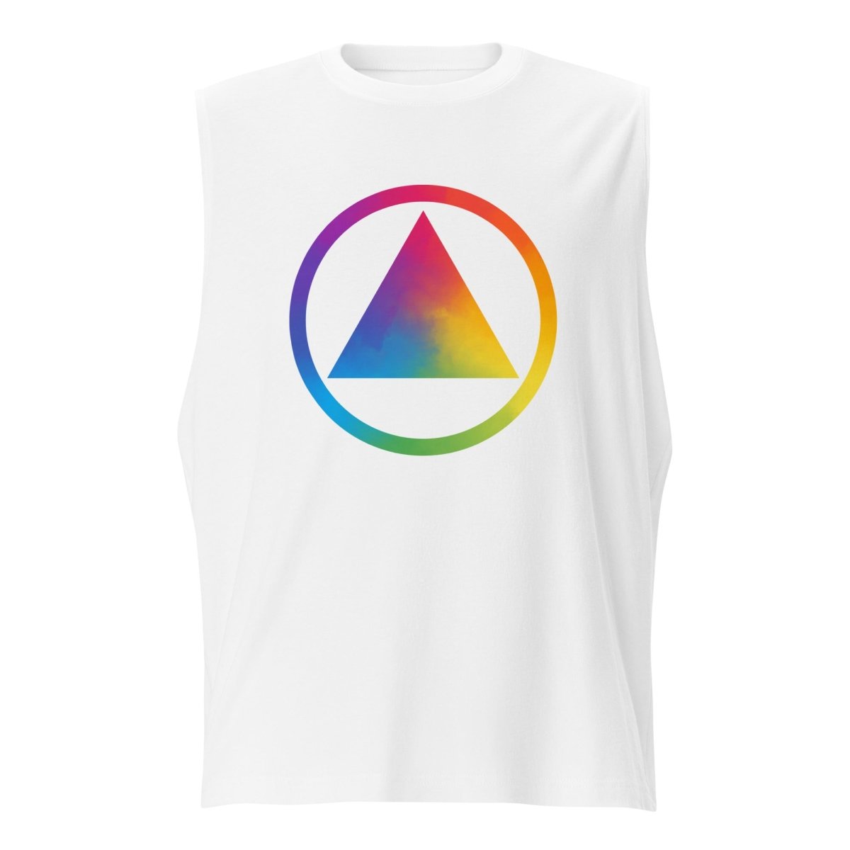 Rainbow Resilience Pride Men's Muscle Tank Top - LGBTQ+ Pride Workout Shirt for Gym, Running & Summer Activities