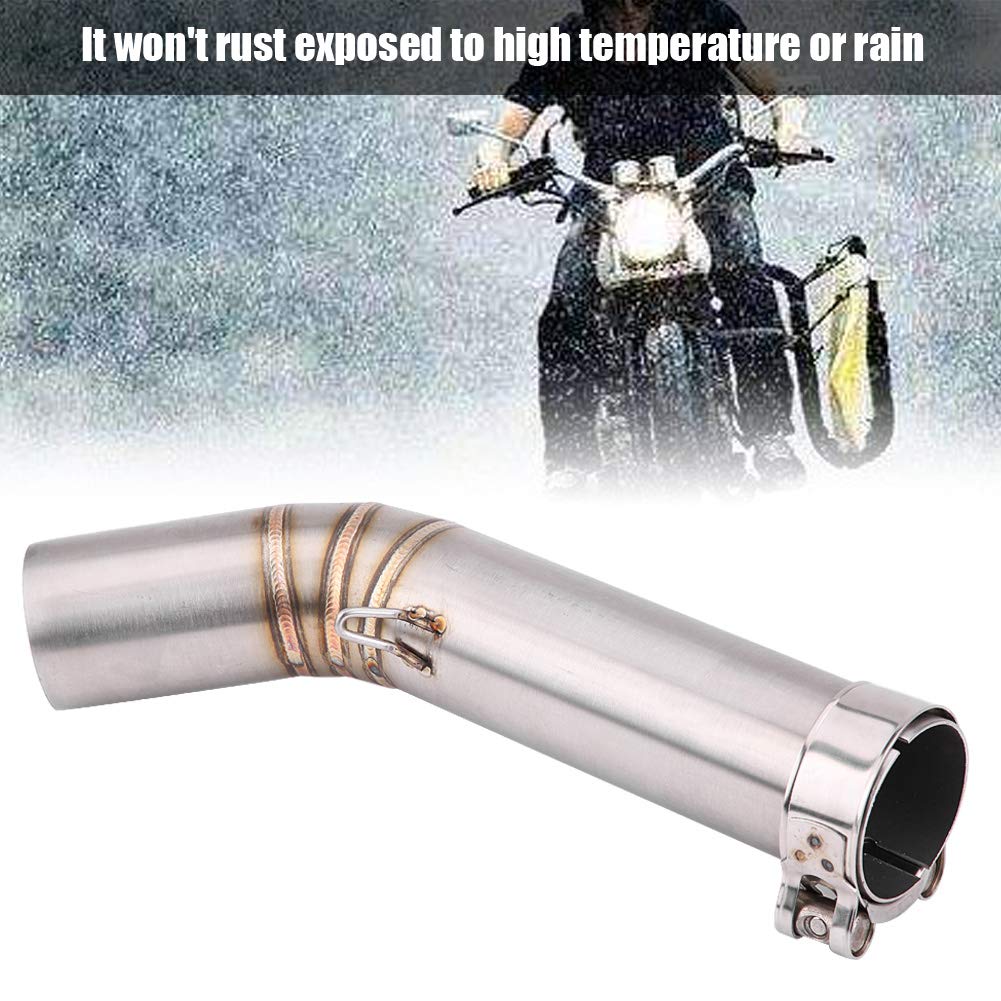 Stainless Steel 51mm Motorcycle Mid-Pipe Connector - Slip-On Adapter Tube for Suzuki GSX-R600/GSX-R750 (K6) - Perfect for Exhaust System Upgrades & Performance Enhancement