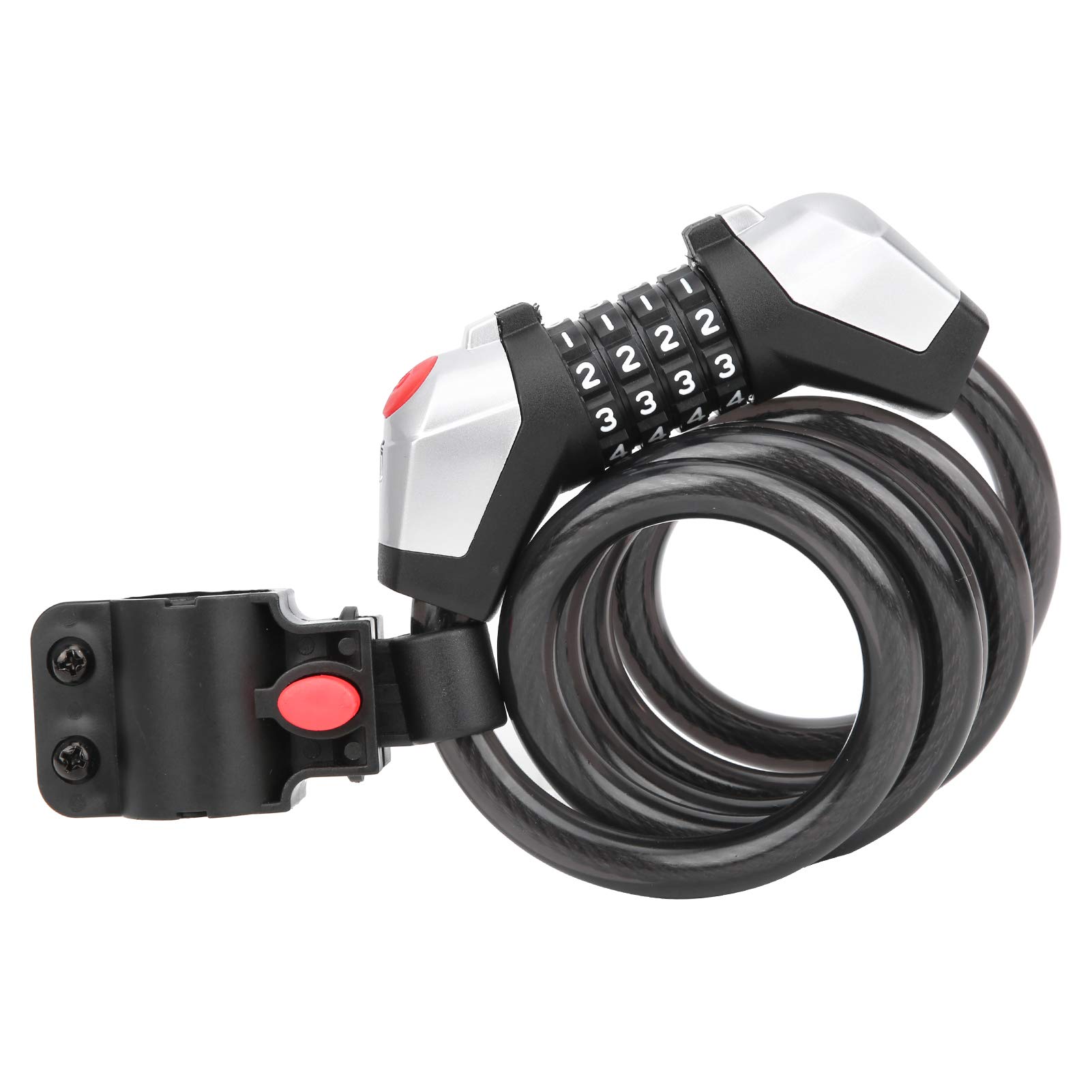 WNSC Password Cable Lock - Heavy Duty Steel Bike Lock with Durable PVC Coating & Zinc Alloy Core for Mountain Bicycles - Secure Your Bike, Scooter, or Outdoor Equipment