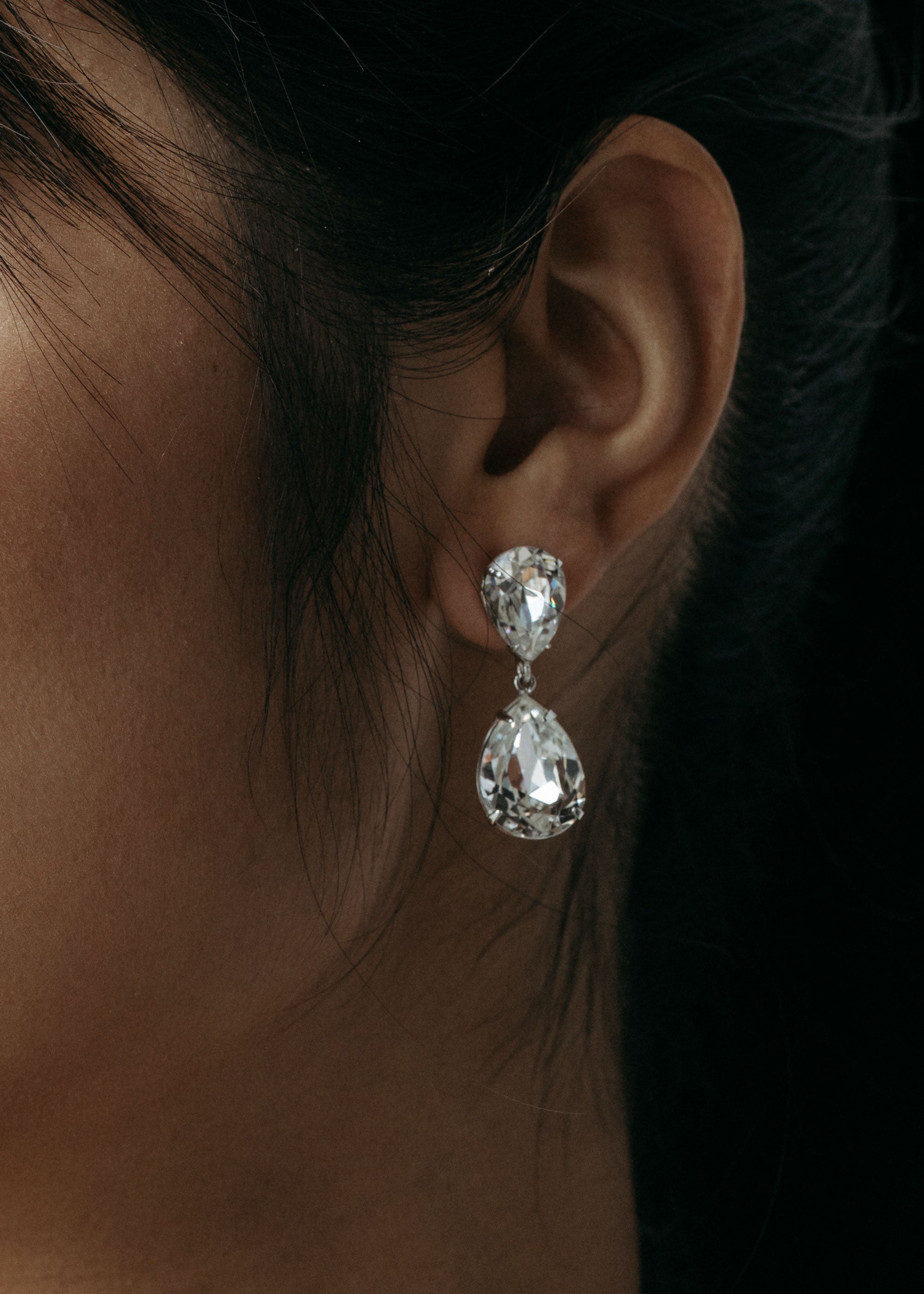 Elegant Judy Crystal Earrings for Women - Sparkling Dangle Earrings for Party, Wedding & Evening Wear