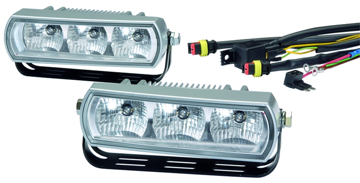 Hella 009496801 LED DRL Lamp Kit - 3 LED, 9-33V, Universal Fit for Cars, Trucks & SUVs - Perfect for Daytime Running Lights & Enhanced Visibility