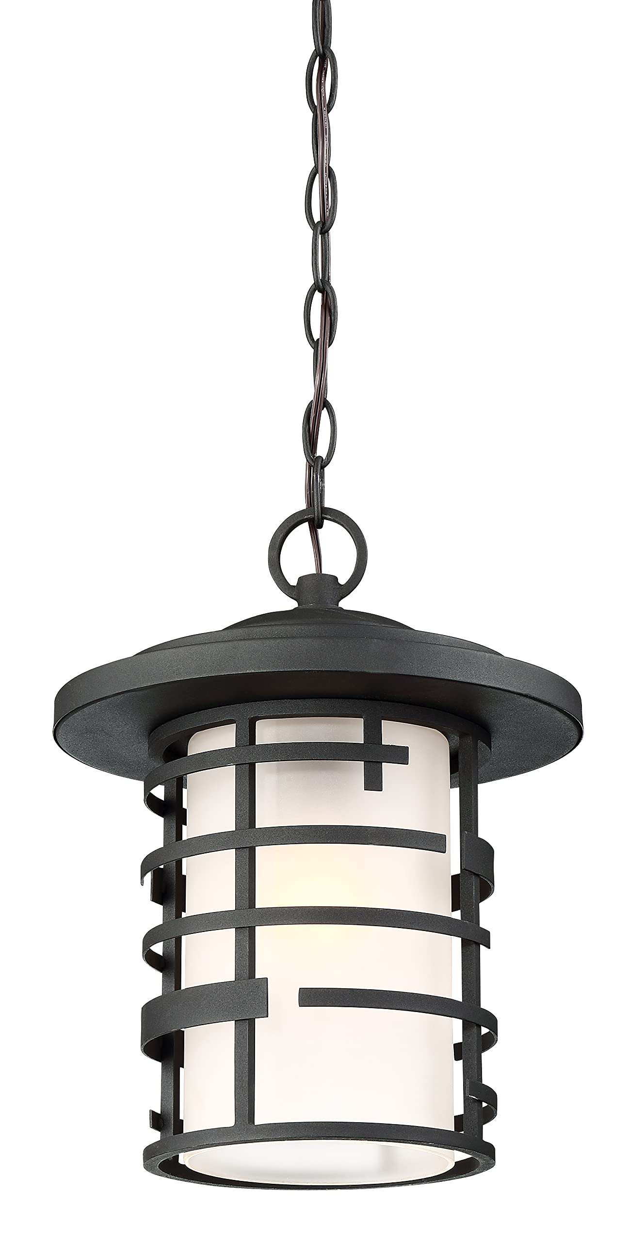 Nuvo 60/6405 Black One Light Hanging Lantern - Perfect for Porch, Patio, and Entryway Lighting
