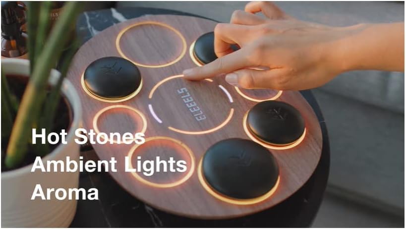 8-Piece Hot Stone Massage Set with Electric Warmer | 100ml Lavender Aromatherapy Massage Oil | Dual Temperature Control | Perfect for Spa, Home Relaxation & Professional Massage Therapy