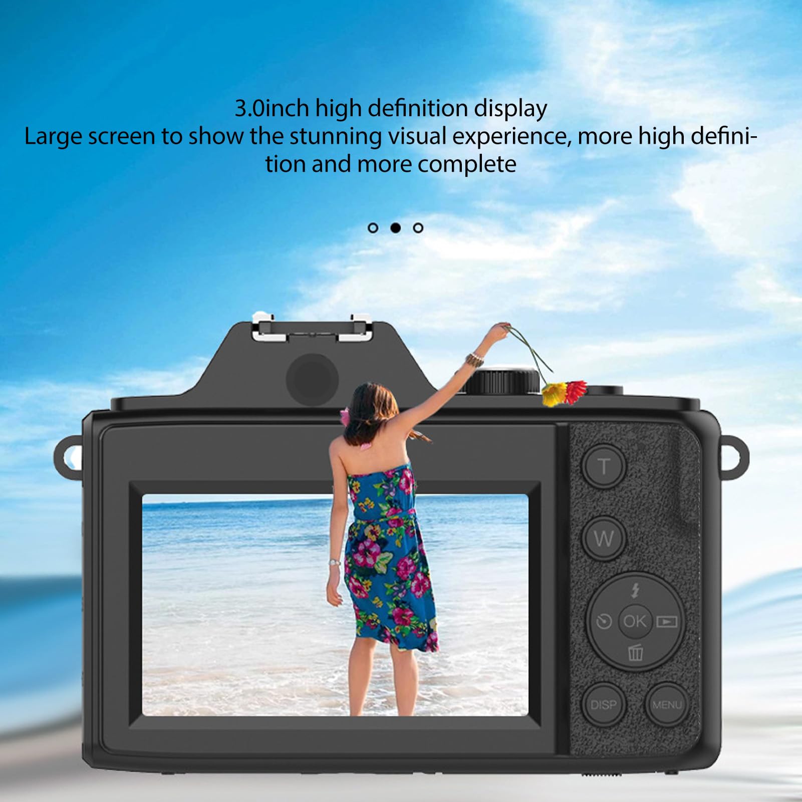 48MP Digital Camera with 6X Optical Zoom | 2.7K Vlogging Camera with Autofocus & Anti-Shake | Rechargeable Point and Shoot Camera for Beginners, Teens & Adults | Perfect for Travel, YouTube Videos & Family Events