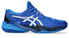 ASICS Men's COURT FF 3 NOVAK Tennis Shoes - Tuna Blue/Silver - High-Performance Tennis Footwear for Competitive Play & Training