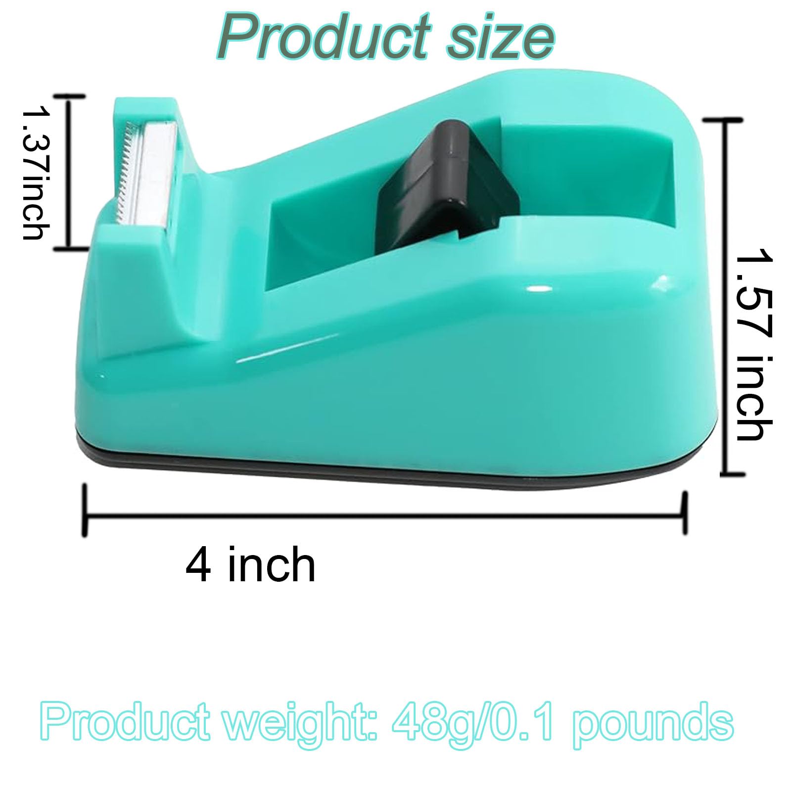 WELSTIK Green Cute Nano Tape Dispenser for Office - One Hand Operation, Reusable Adhesive, Desktop Mountable - Perfect for Organizing Papers, Crafts & Home Decor